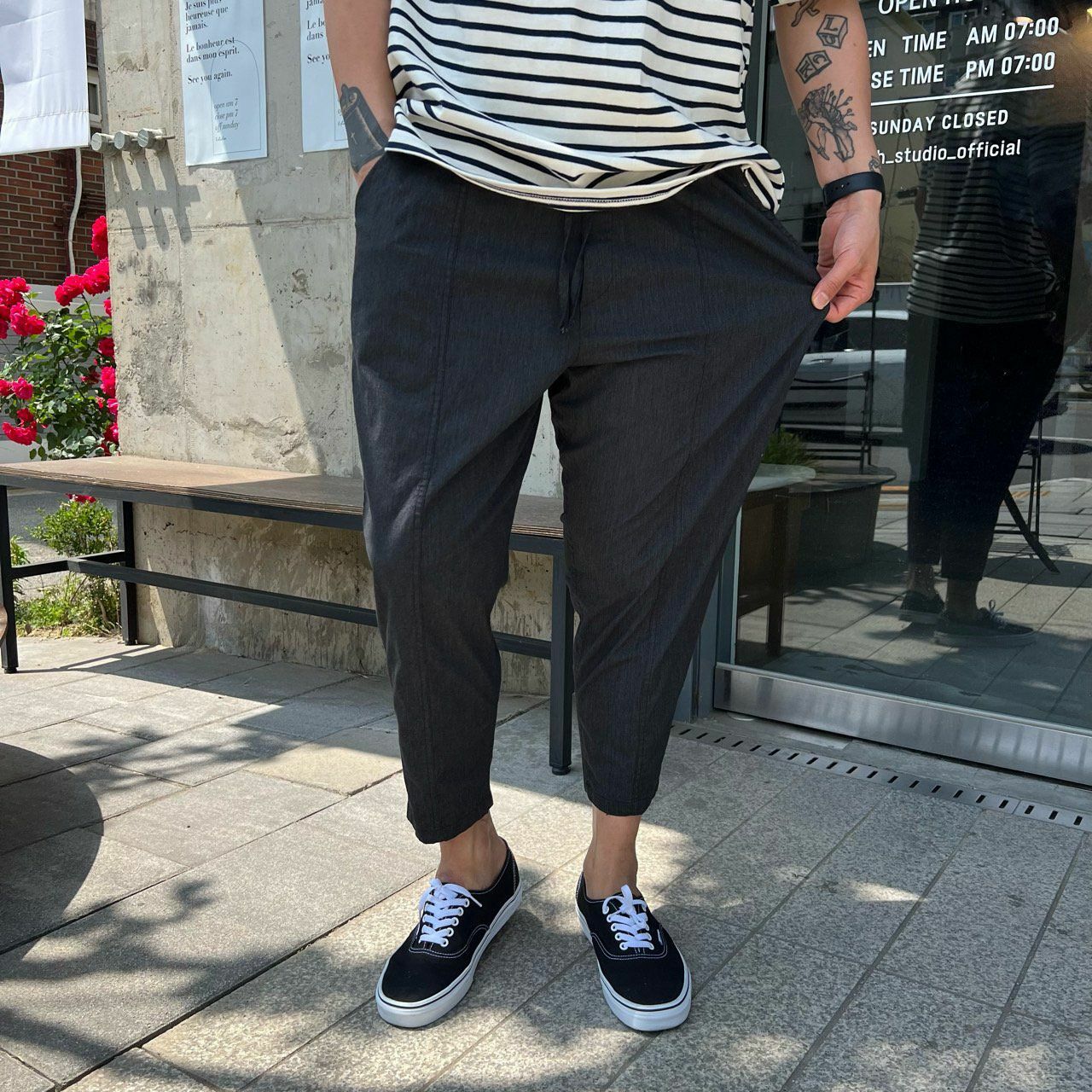 淨色鬆身褲 PEACOCK-007P