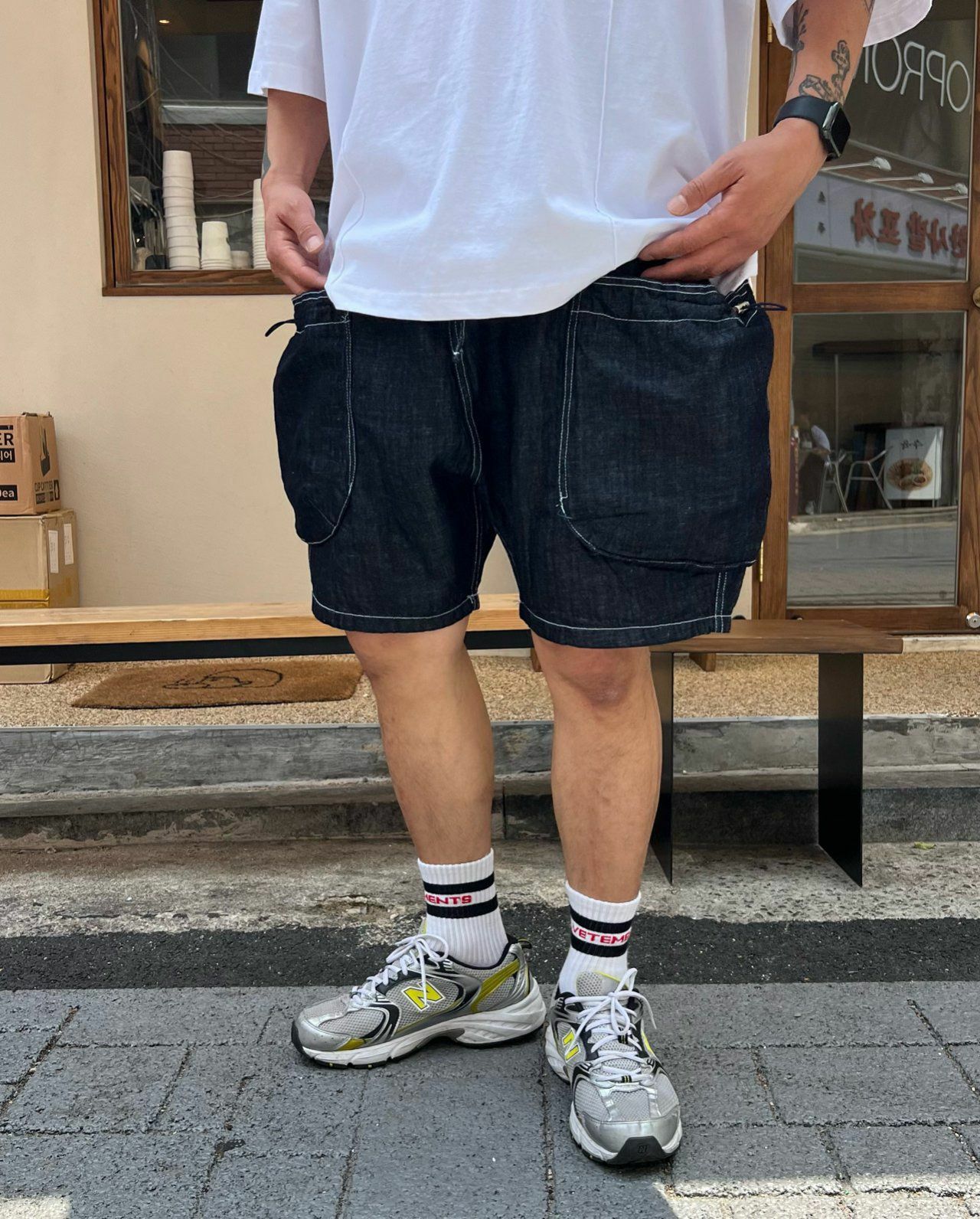 牛仔短褲 PEACOCK-011P