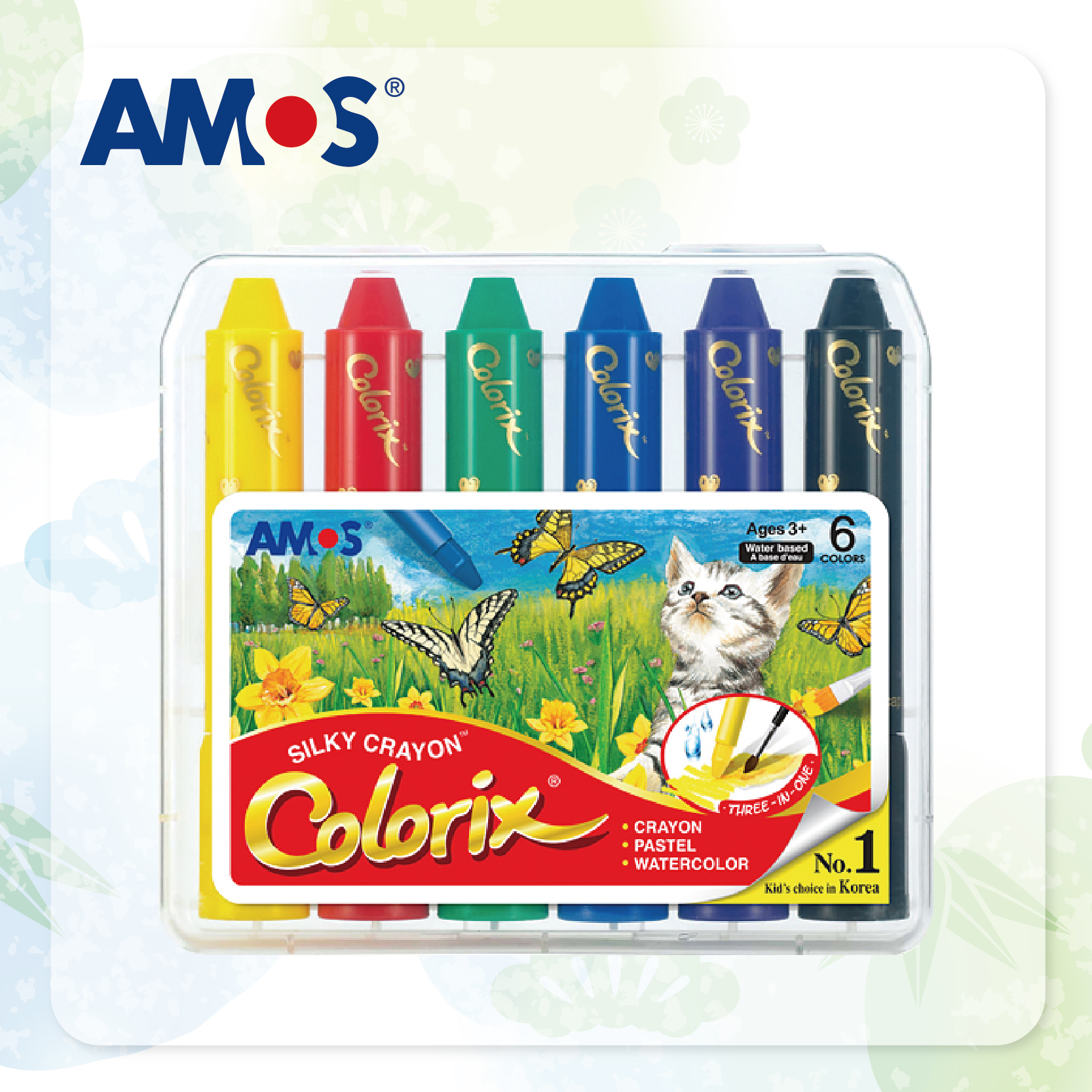 AMOS Colorix 6色蠟筆