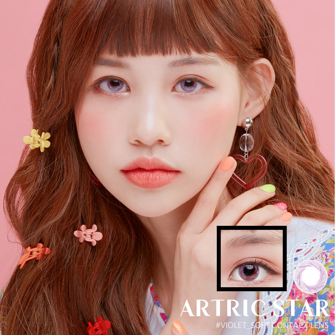 [月拋] New Bio ARTRIC STAR 1 Month Violet 每月拋棄型彩妝隱形眼鏡｜每盒2片