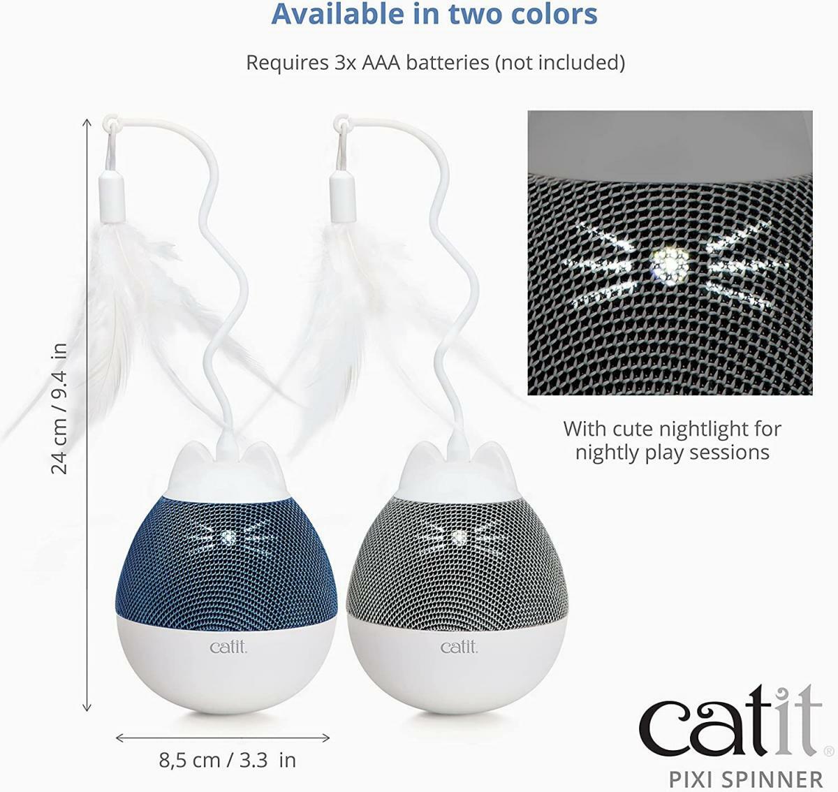 Catit Pixi Spinner (Sliver/Blue)