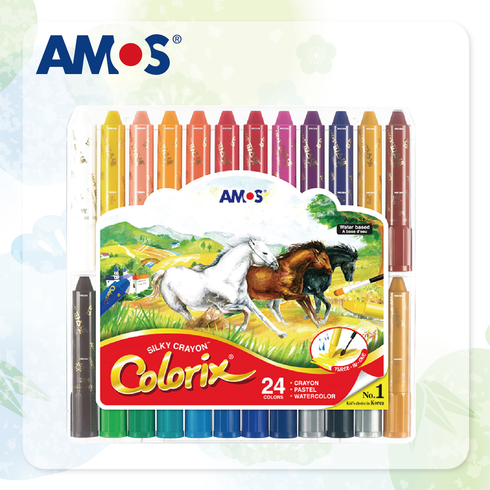 AMOS Colorix 24色蠟筆