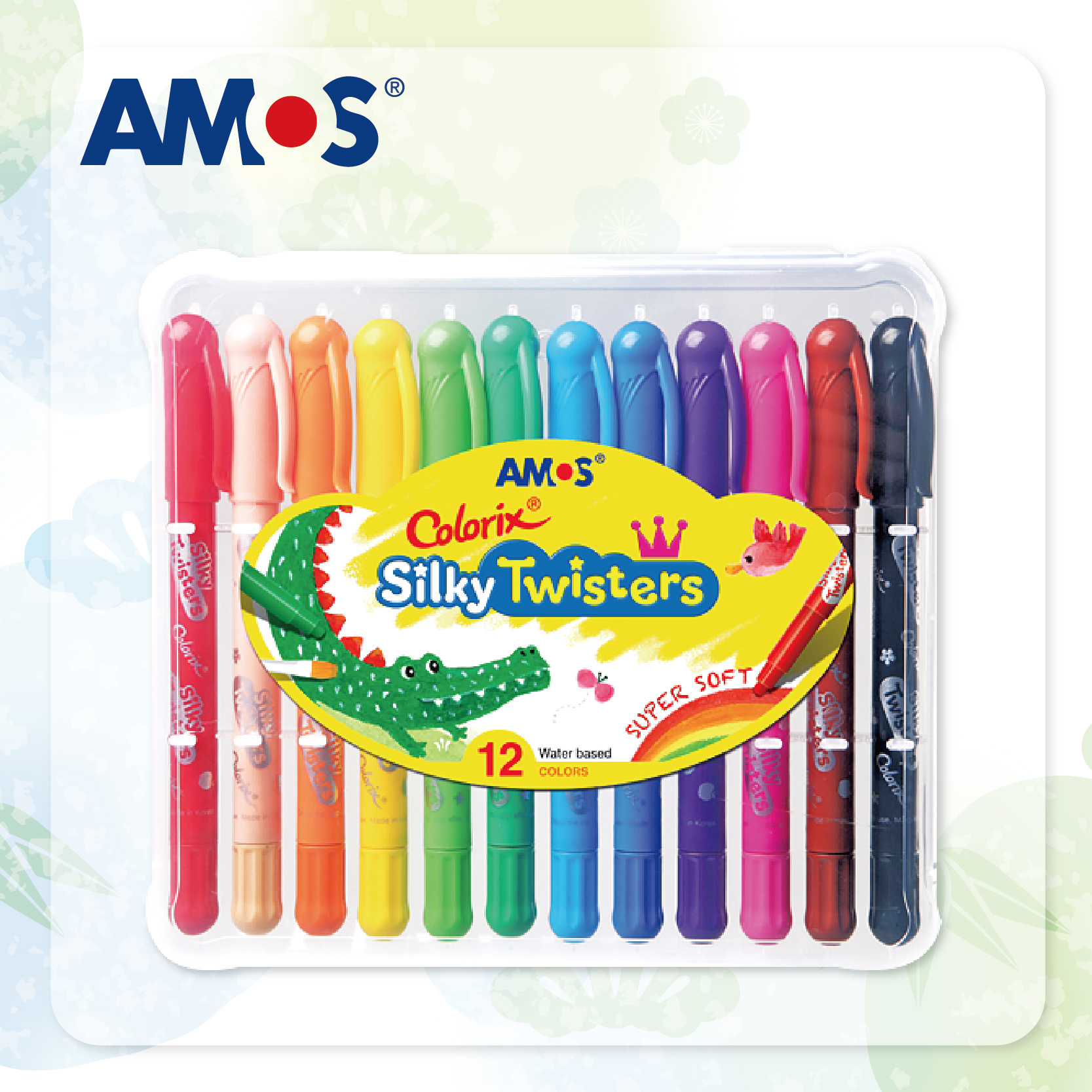 AMOS Colorix 12色旋轉蠟筆