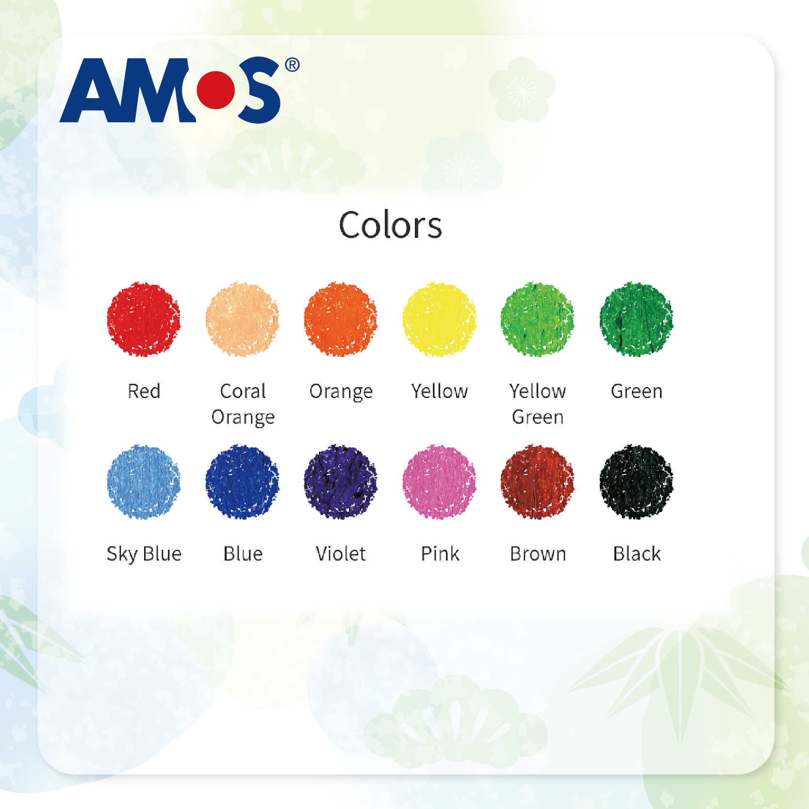 AMOS Colorix 12色旋轉蠟筆
