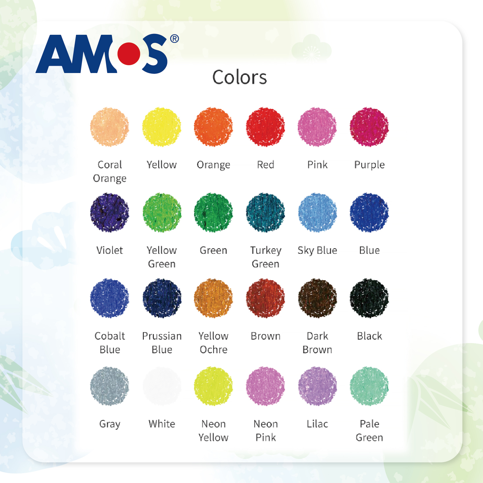 AMOS Colorix 24色旋轉蠟筆