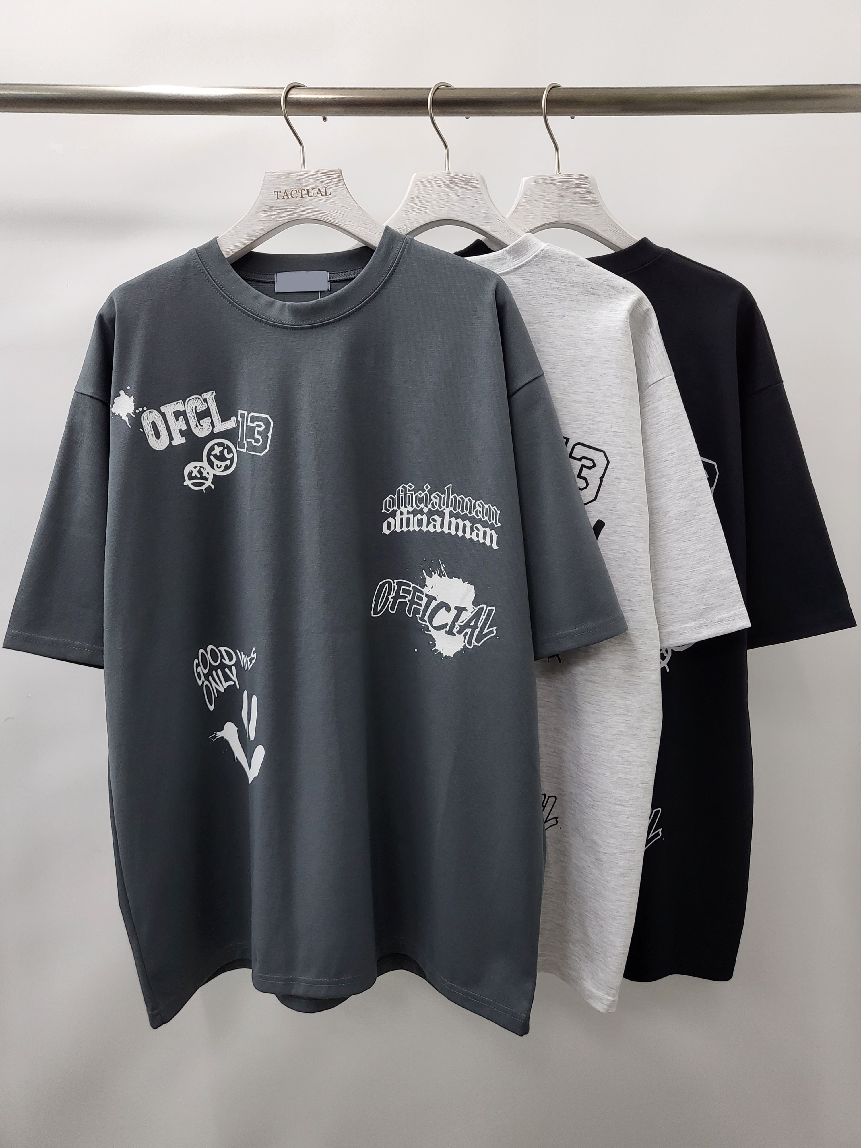 英文字圖案短袖Tee T5093