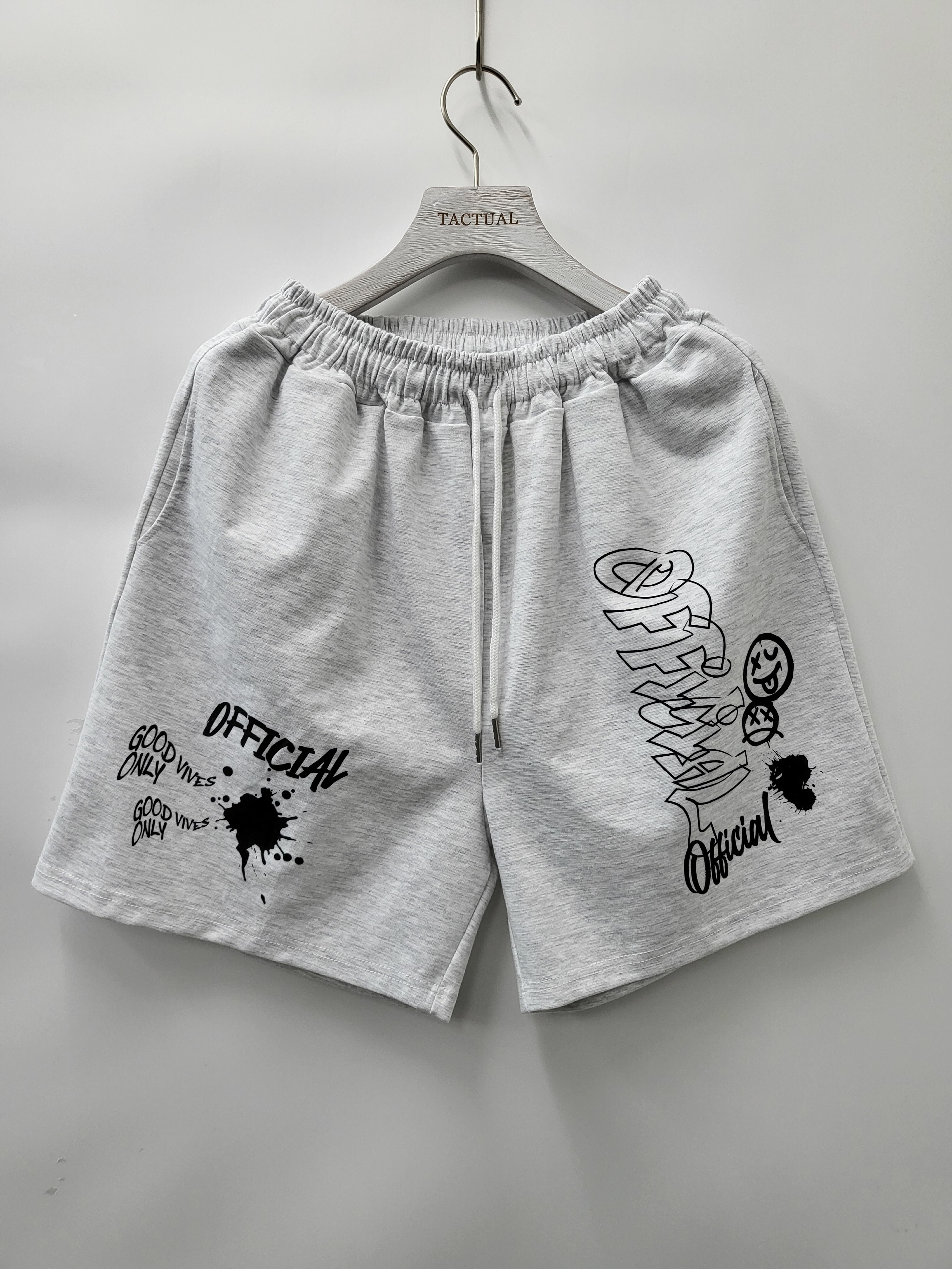 英文字圖案短褲 P2506