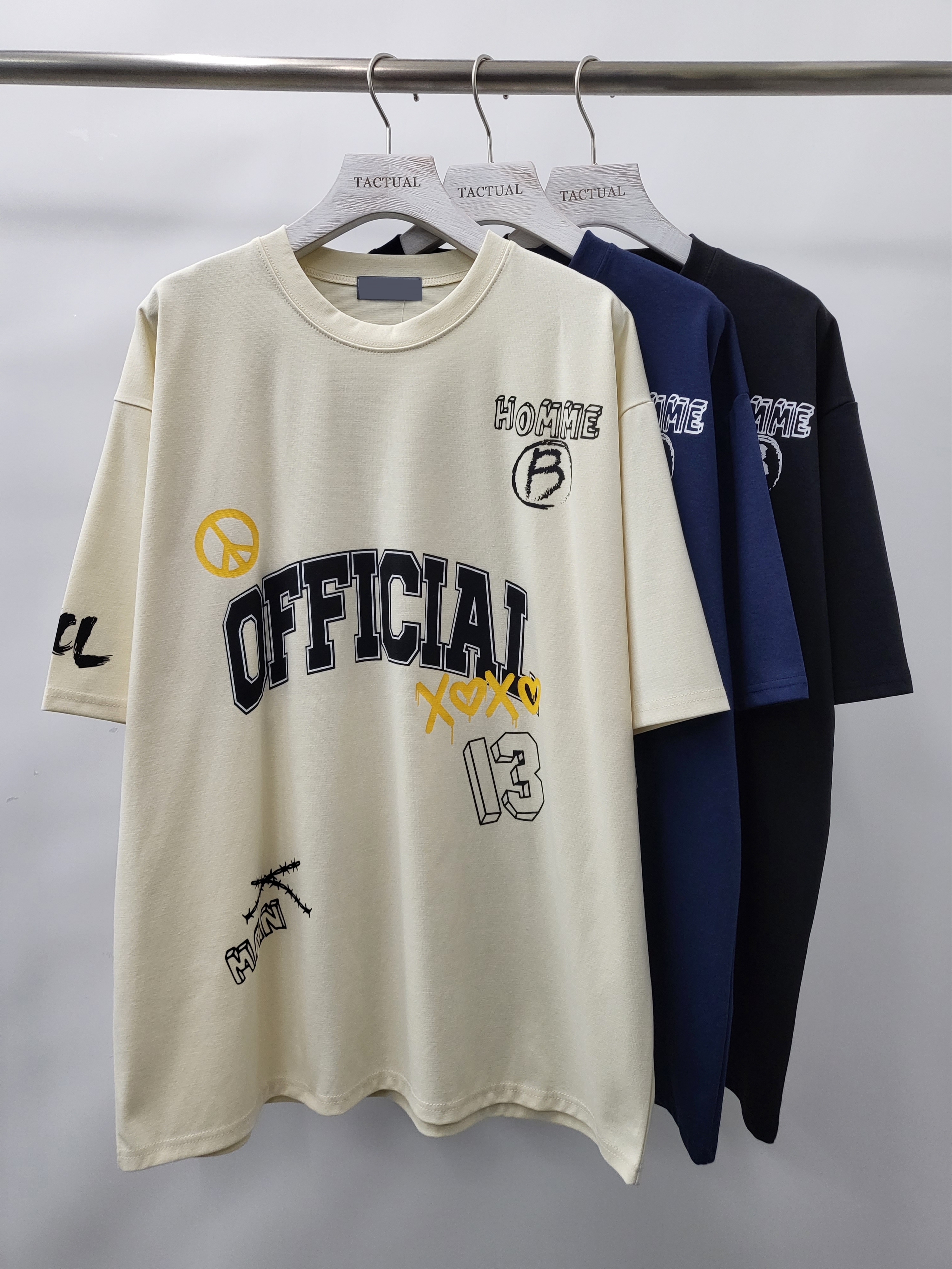 英文字圖案短袖Tee T5092