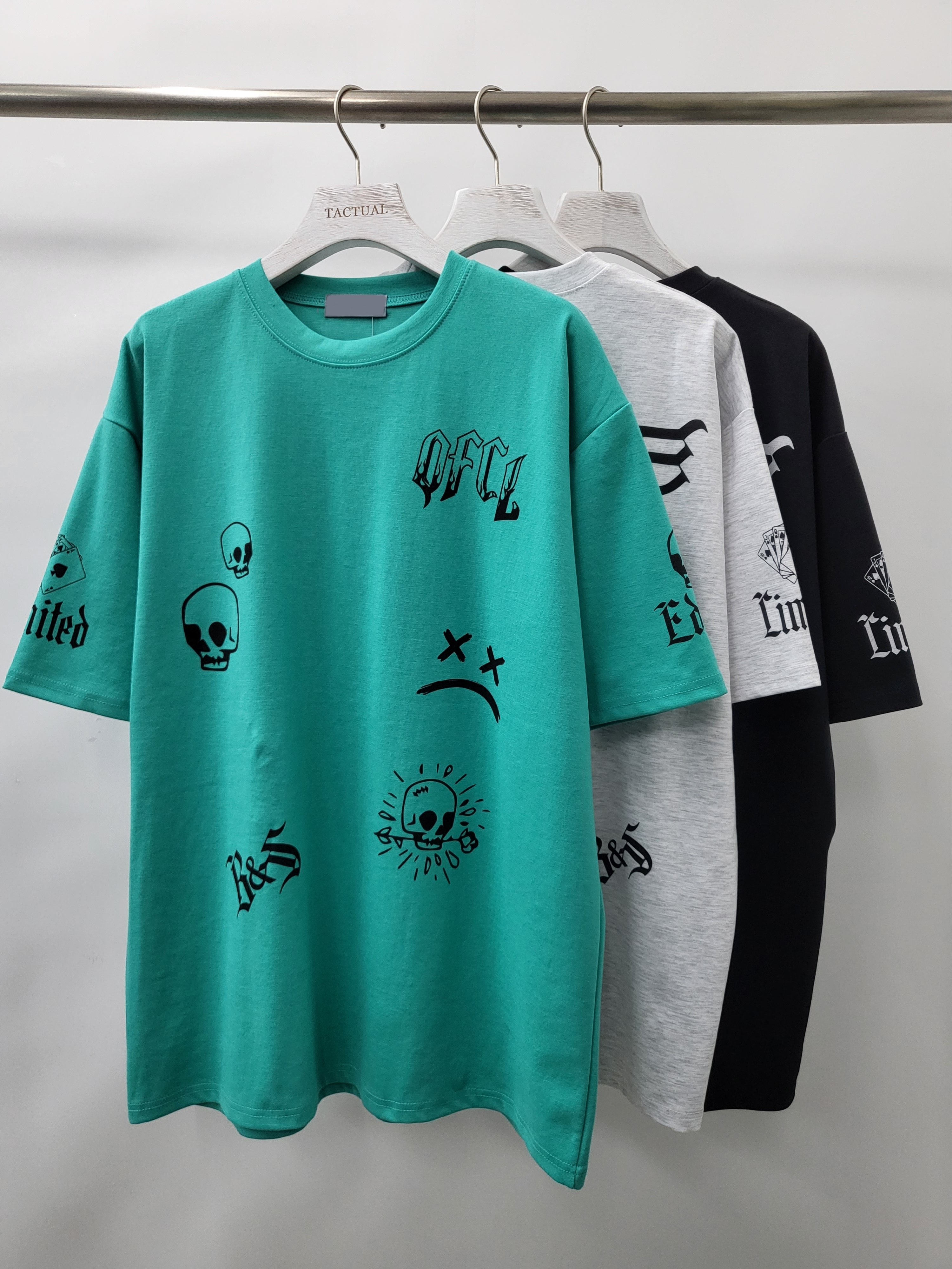 英文字圖案短袖Tee T5089