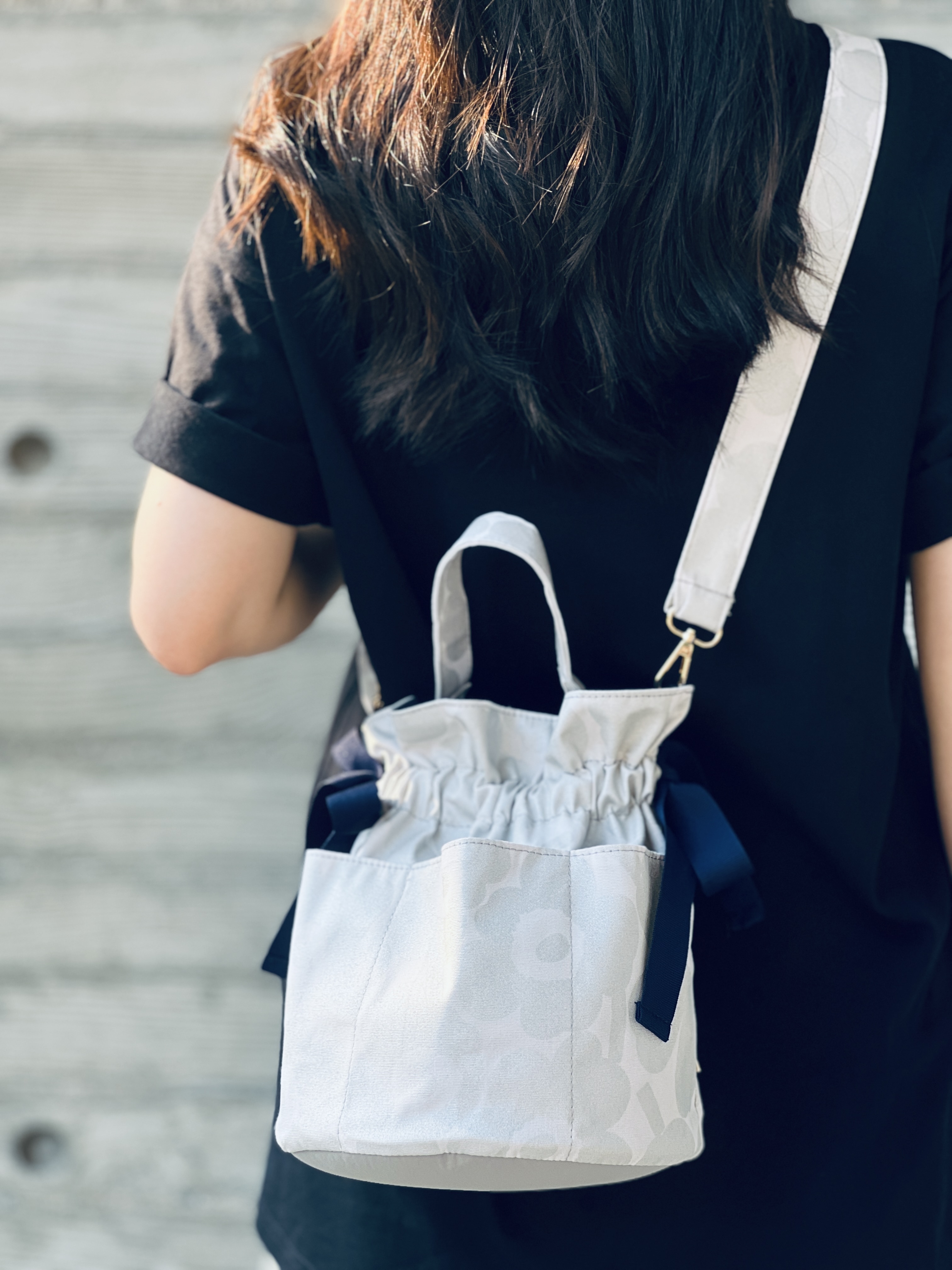 Bucket Bag | Marimekko 特別版 fabric | Sliver Unikko 細花