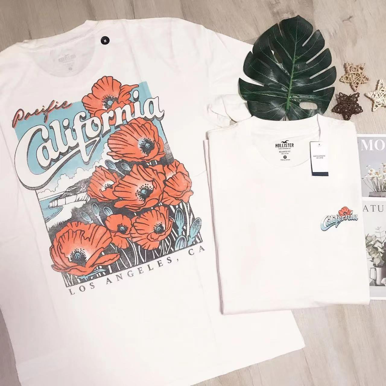 HOLLISTER FLORAL BACK PRINT TEE