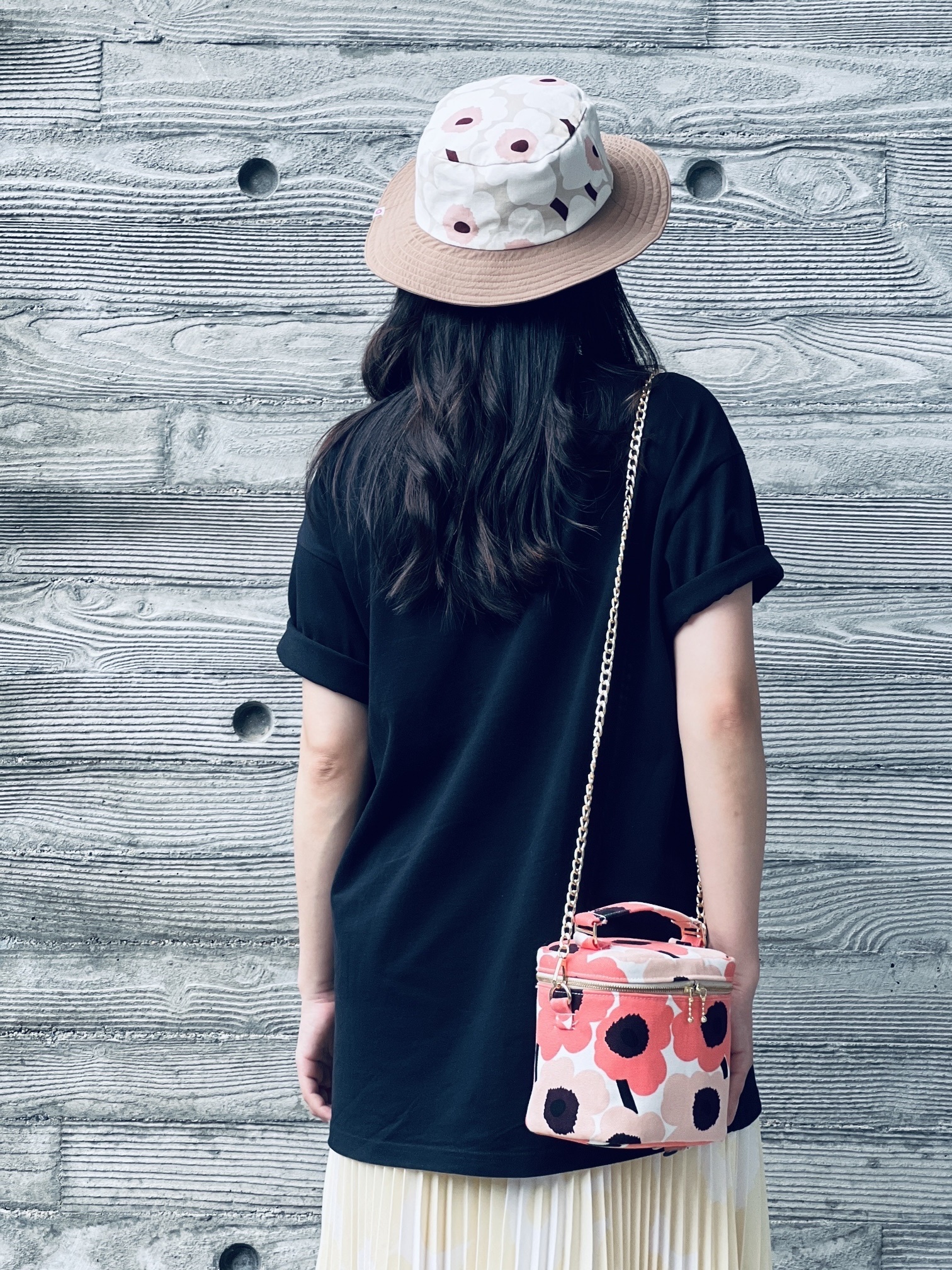 Boxy | Marimekko canvas fabric | Pink x dark purple花芯