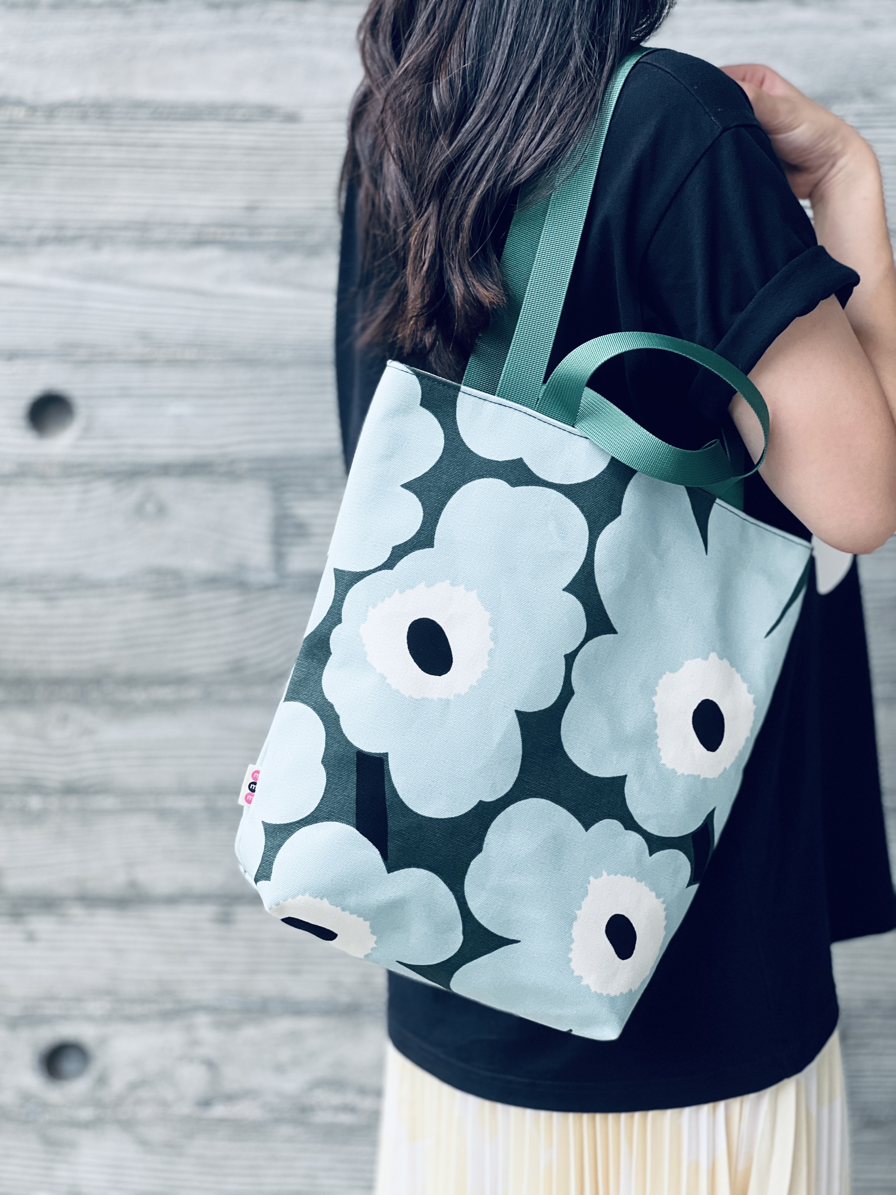Two way tote | Marimekko canvas fabric | Limited 薄荷綠Unikko