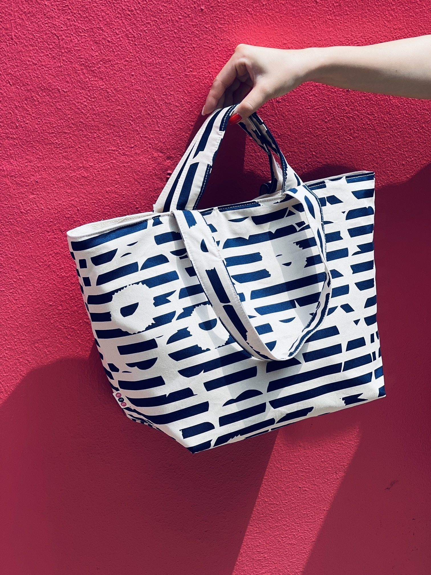 2 way tote | 特別版Navy間條unikko