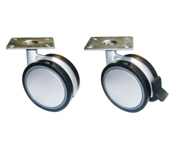 "EKA"平底孖輪60mm(無制)