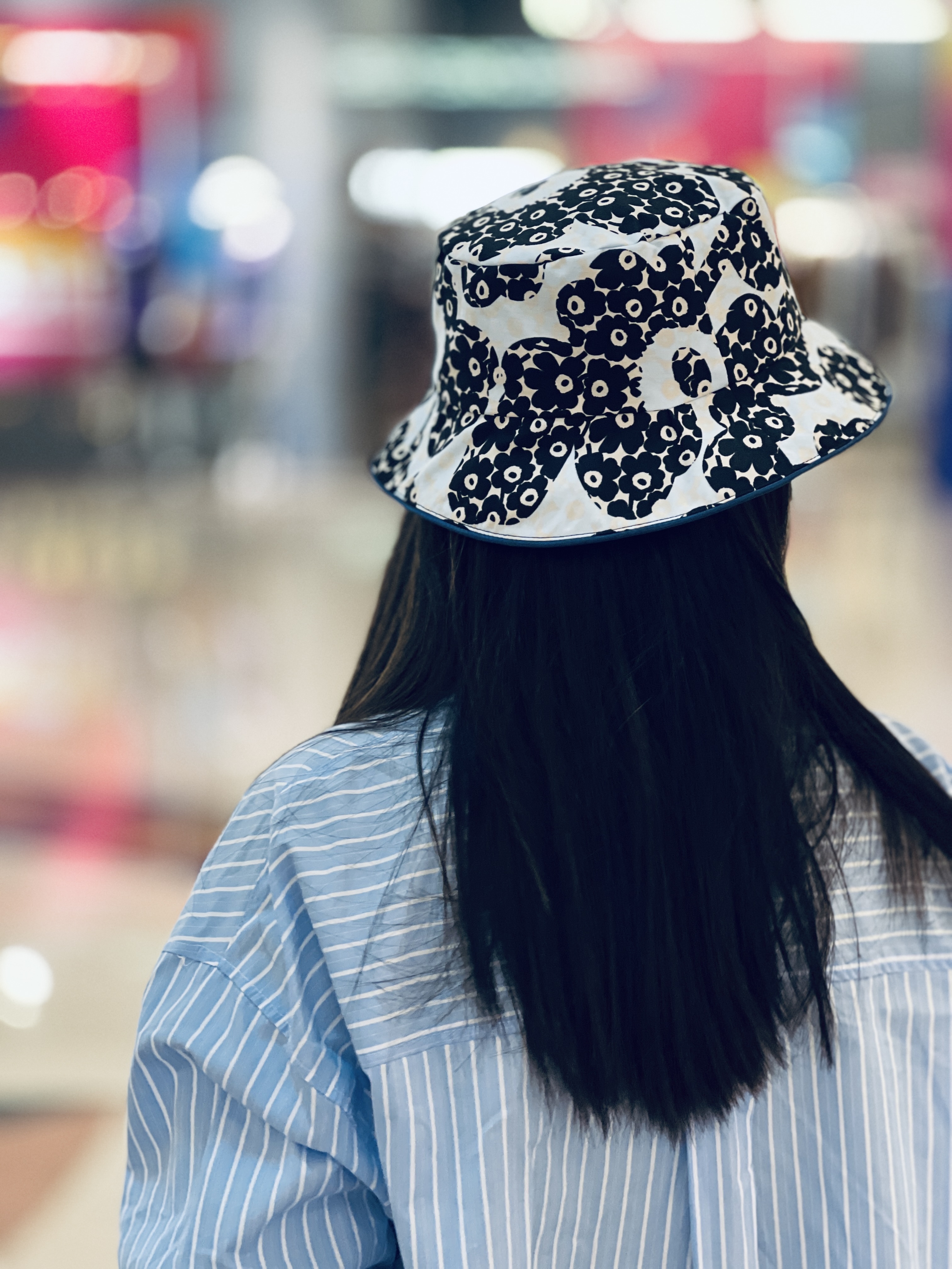 Revisable Bucket hat | limited light blue x black super mini unikko