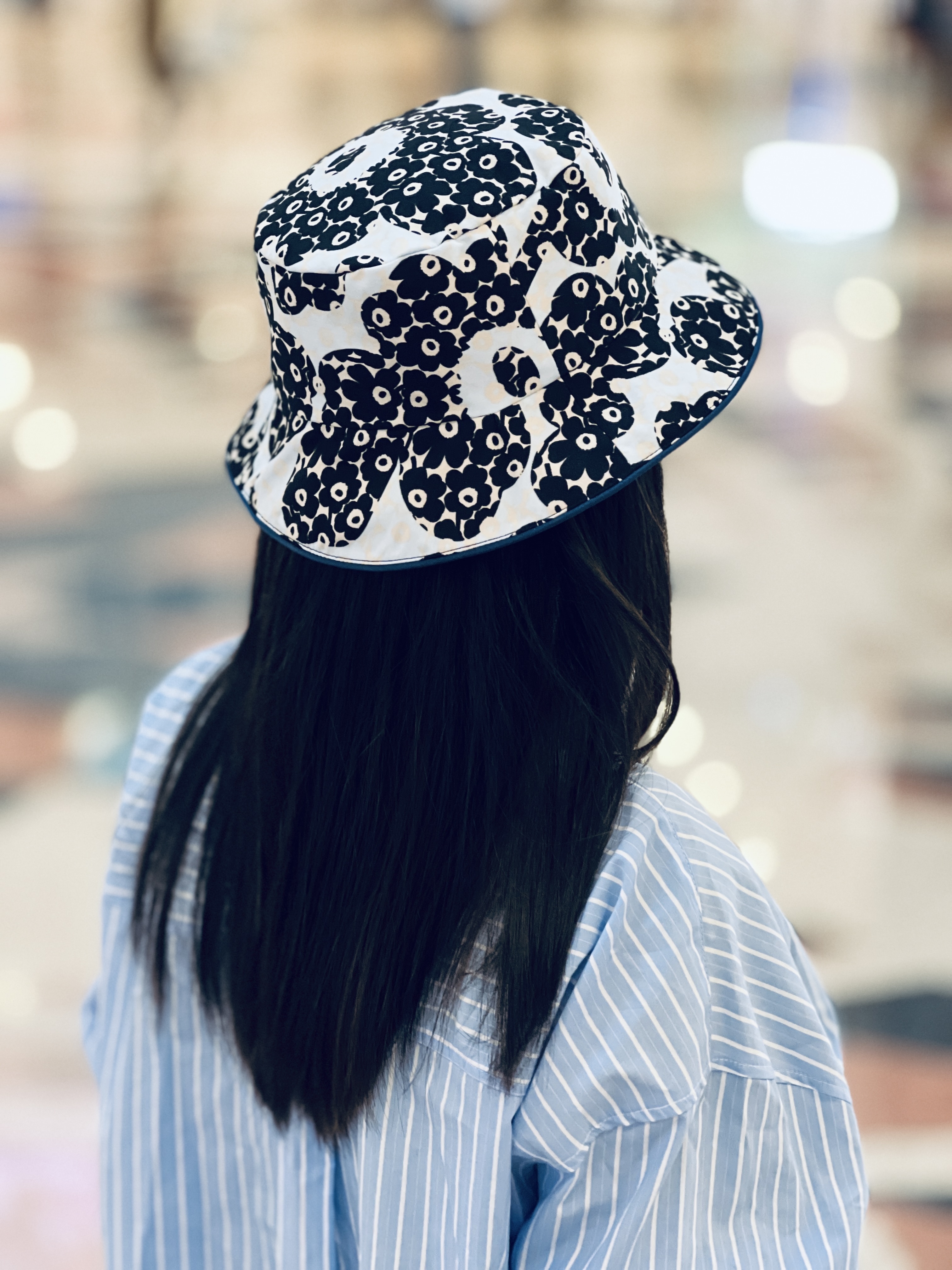 Revisable Bucket hat | limited light blue x black super mini unikko