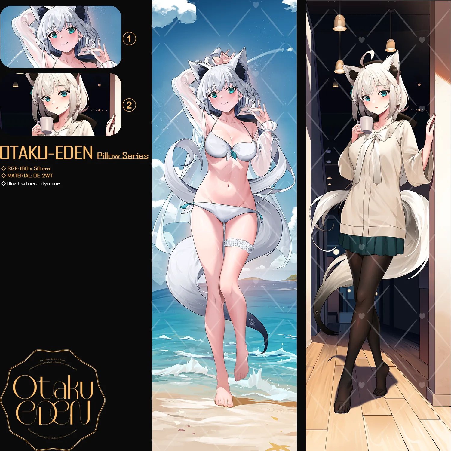 「同人代購」FF41 白上フブキ Shirakami Fubuki 等身抱枕