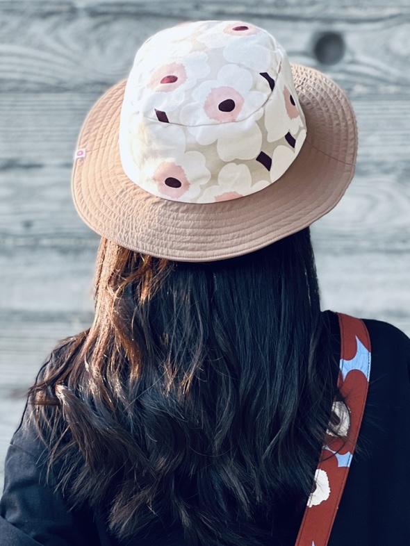 Outdoor bucket hat | Japan Limited cotton beige Unikko x light brown