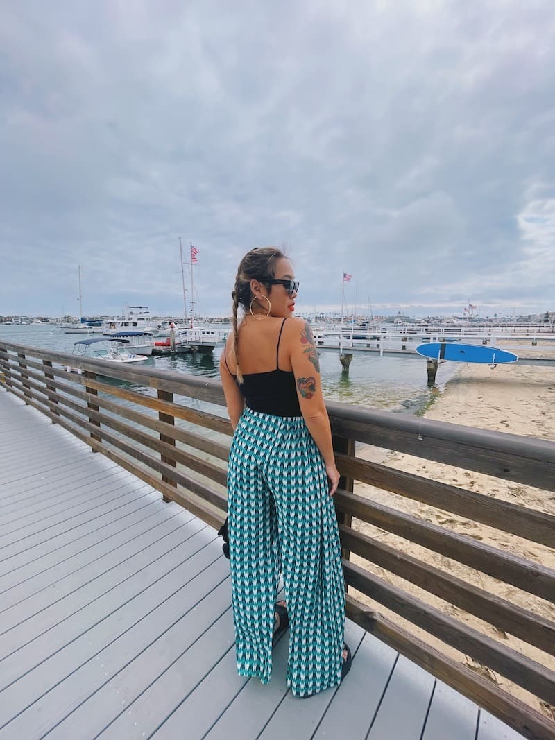 夏日幾何感百摺褲