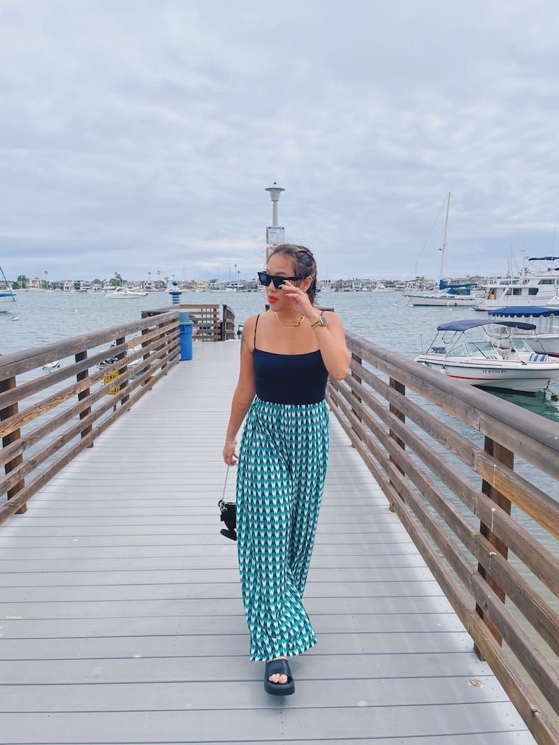 夏日幾何感百摺褲