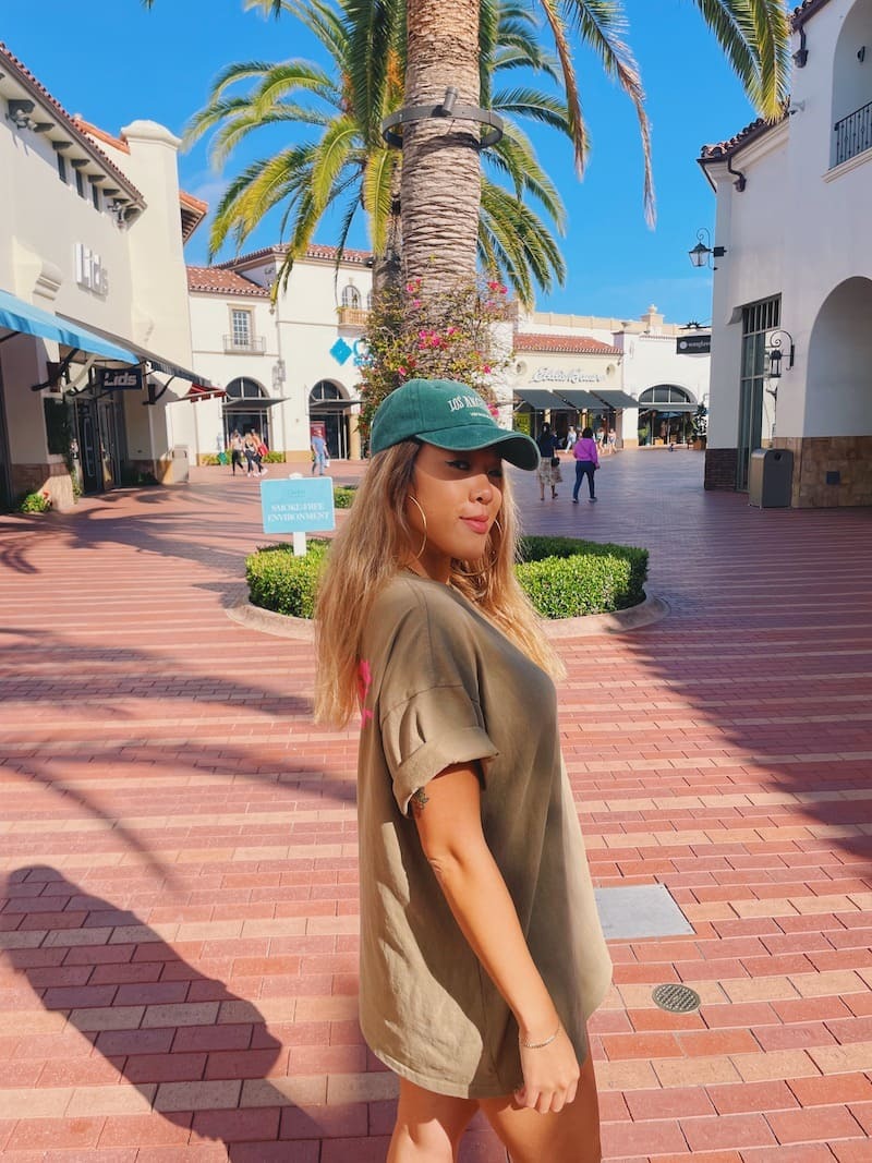 仿舊墨綠LA棒球帽