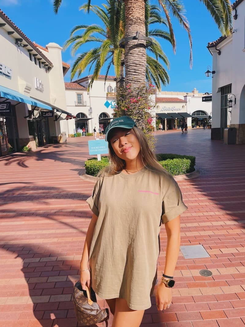 仿舊墨綠LA棒球帽