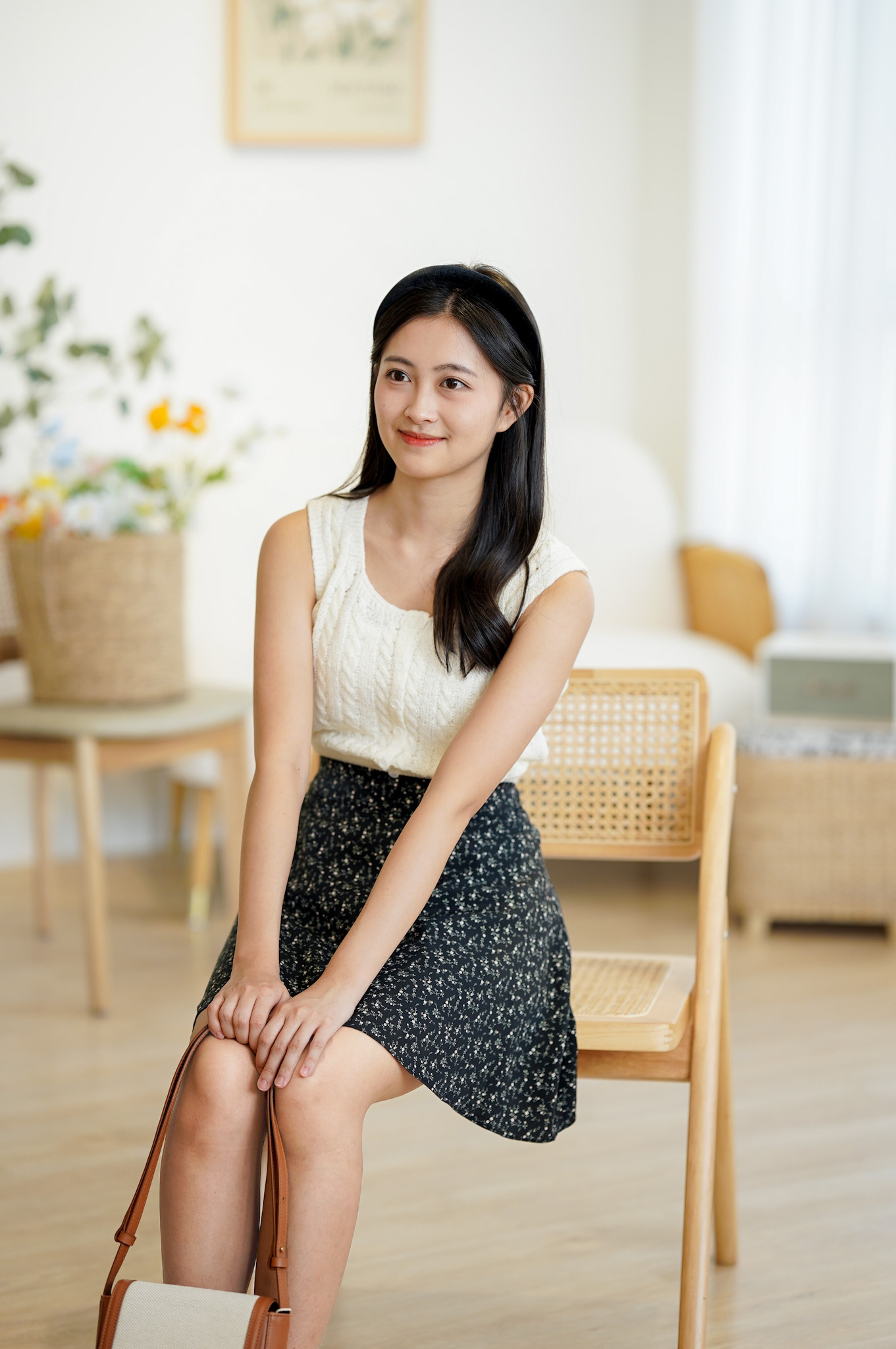 SK317 Sunburst Floral Mini Skirt