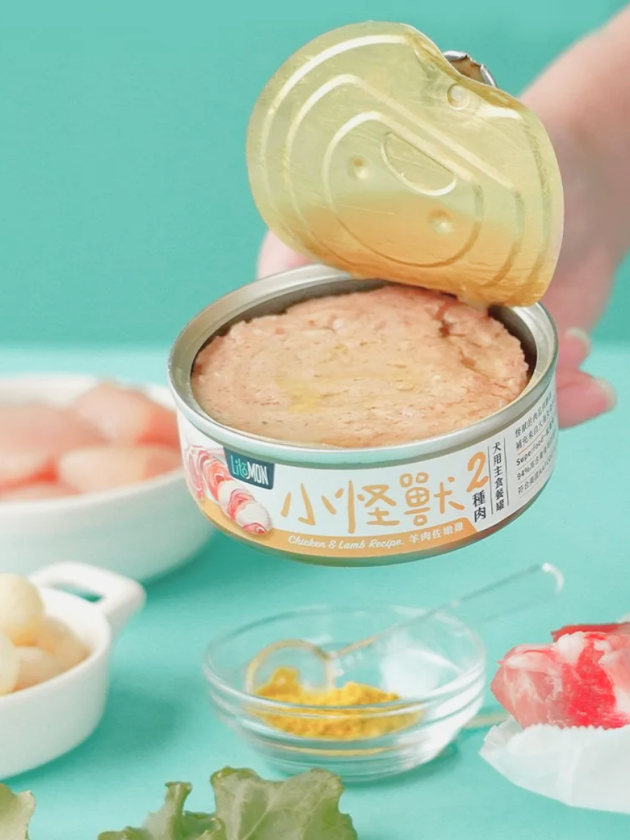 【怪獸部落】小怪獸 2種肉無膠狗狗主食罐｜羊肉佐嫩雞