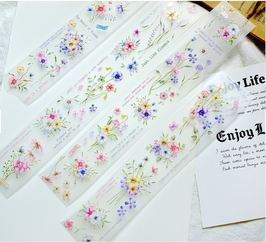 Sonia．The Beauty of Blooms 4cm霧面PET膠帶 <整捲/分裝>