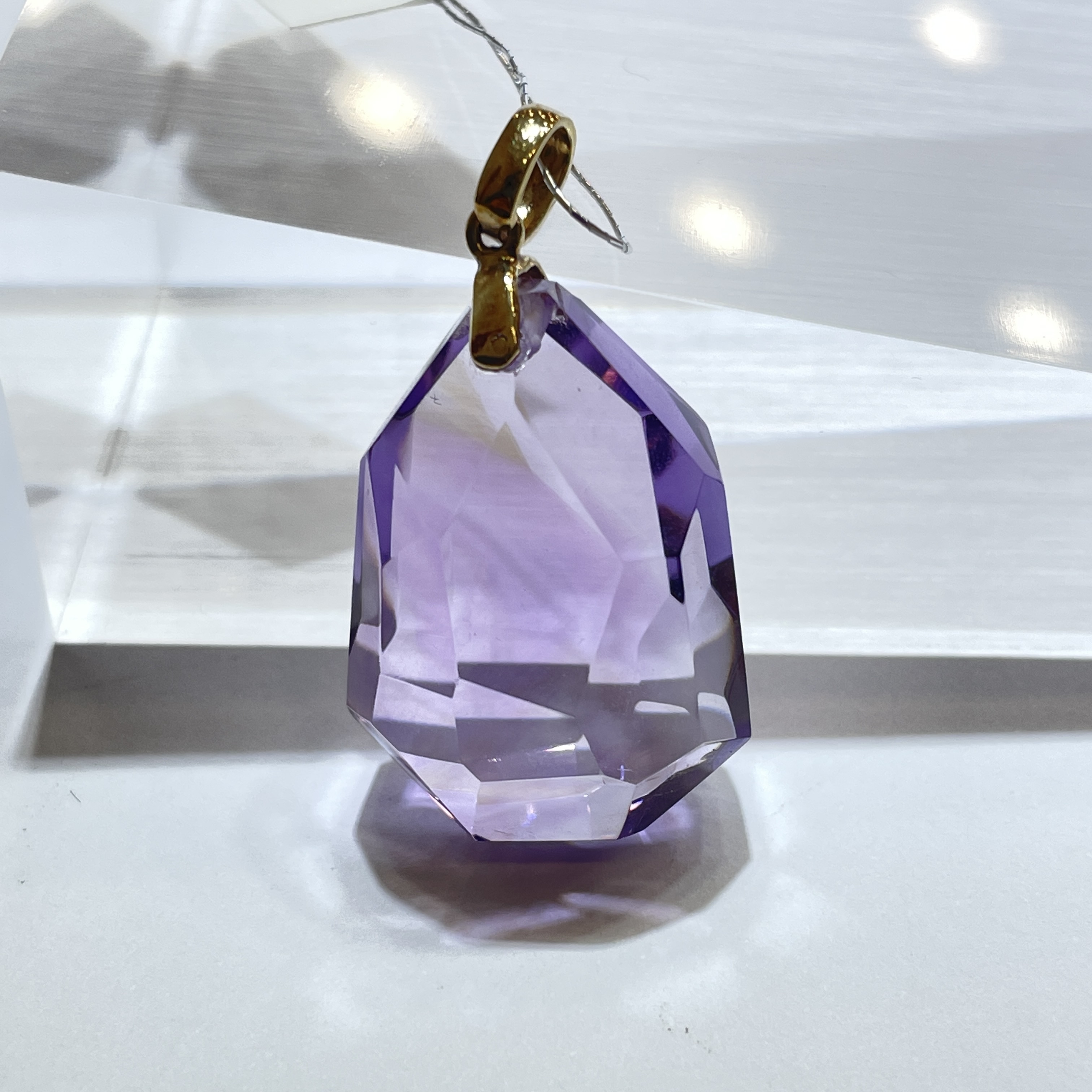 紫黃晶吊墜 18k金