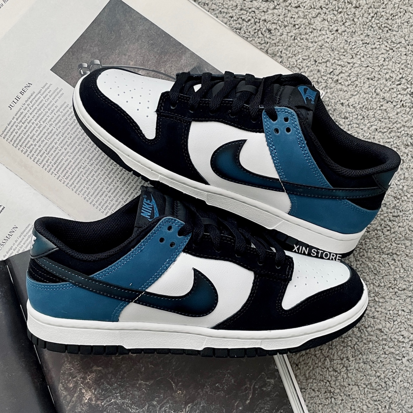 Nike Dunk Low Industrial Blue 低筒麂皮渲染噴墨藍黑