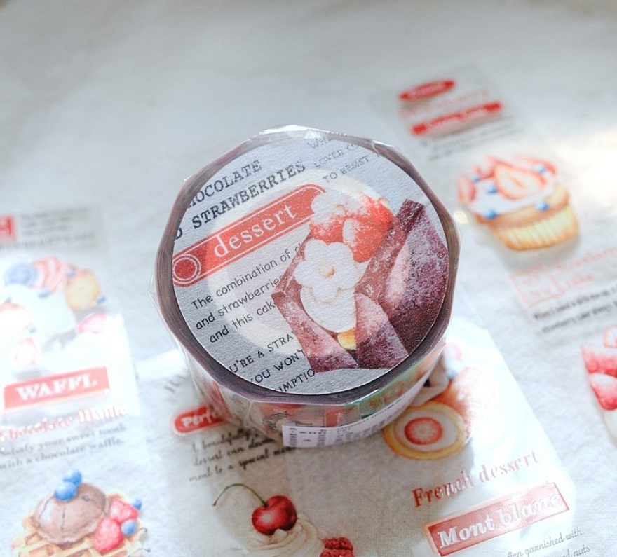 Sonia．Dessert 3cm亮面PET膠帶 <整捲/分裝>