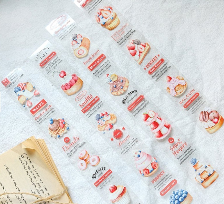 Sonia．Dessert 3cm亮面PET膠帶 <整捲/分裝>