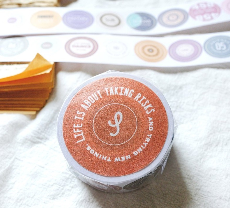 Sonia．SMALL ROUND LABELS 2.8cm模造紙膠帶 割型 <整捲/分裝>