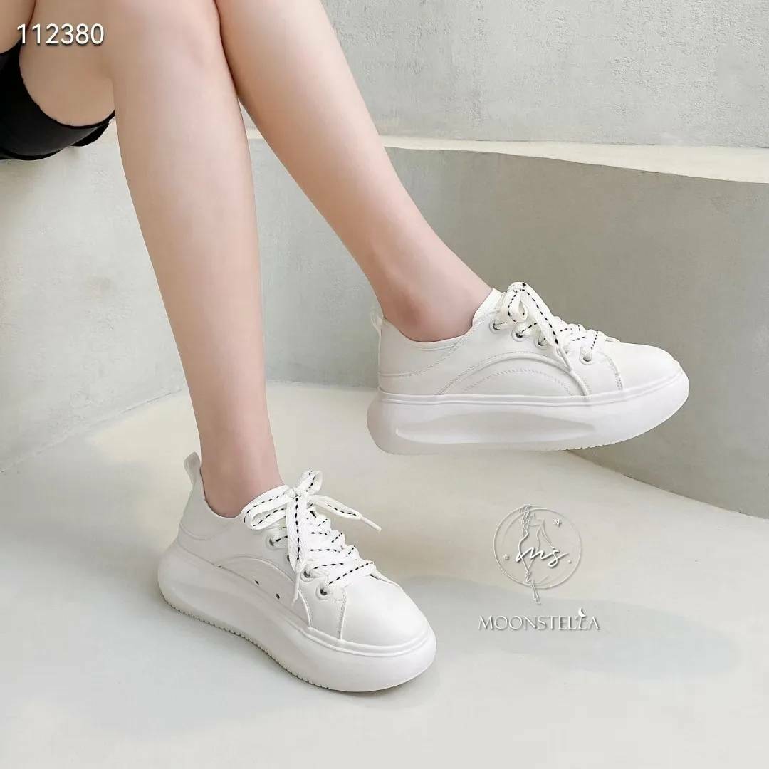 虛線點點鞋帶牛皮麥昆鞋