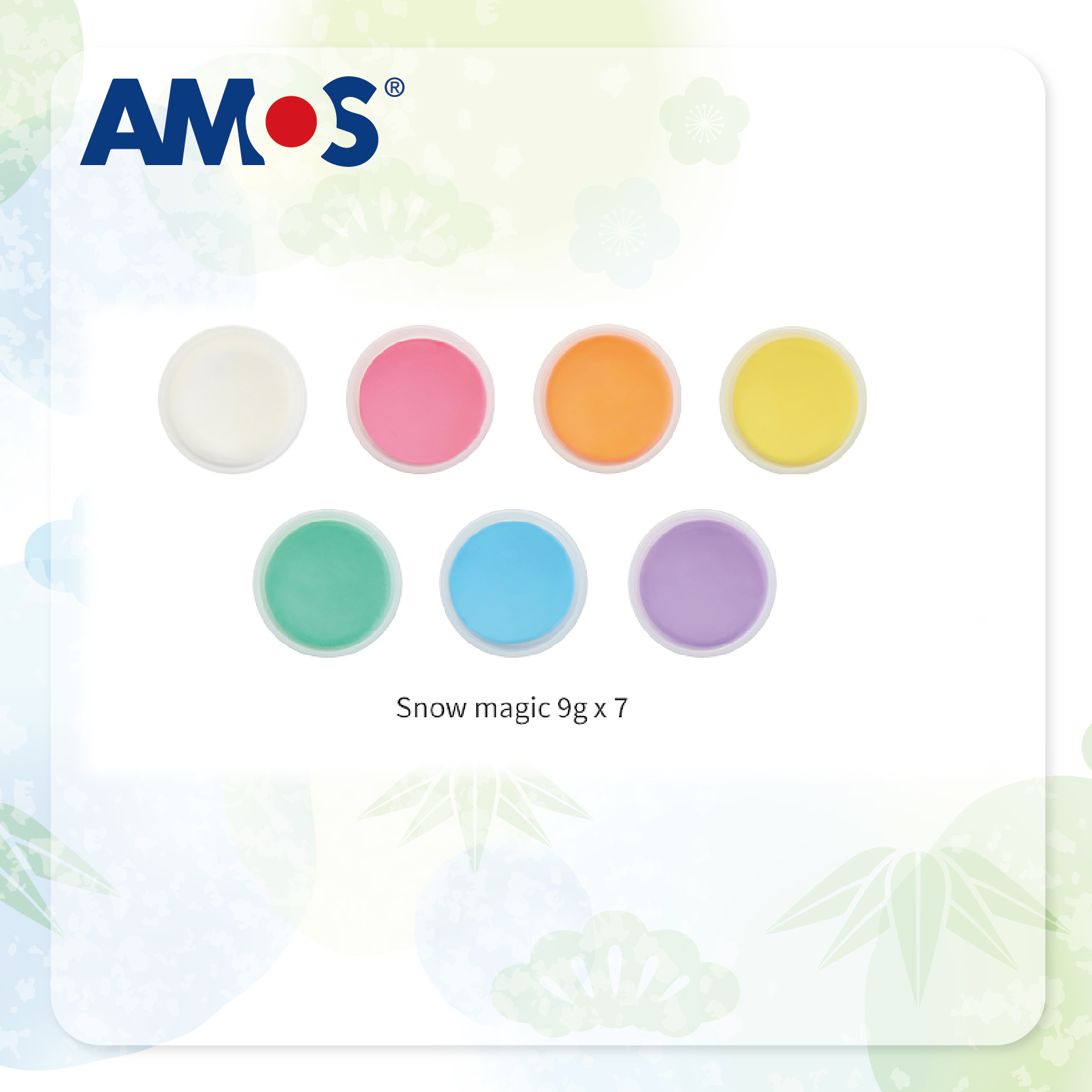 AMOS Snow Magic 7色雪花粉色紙黏土