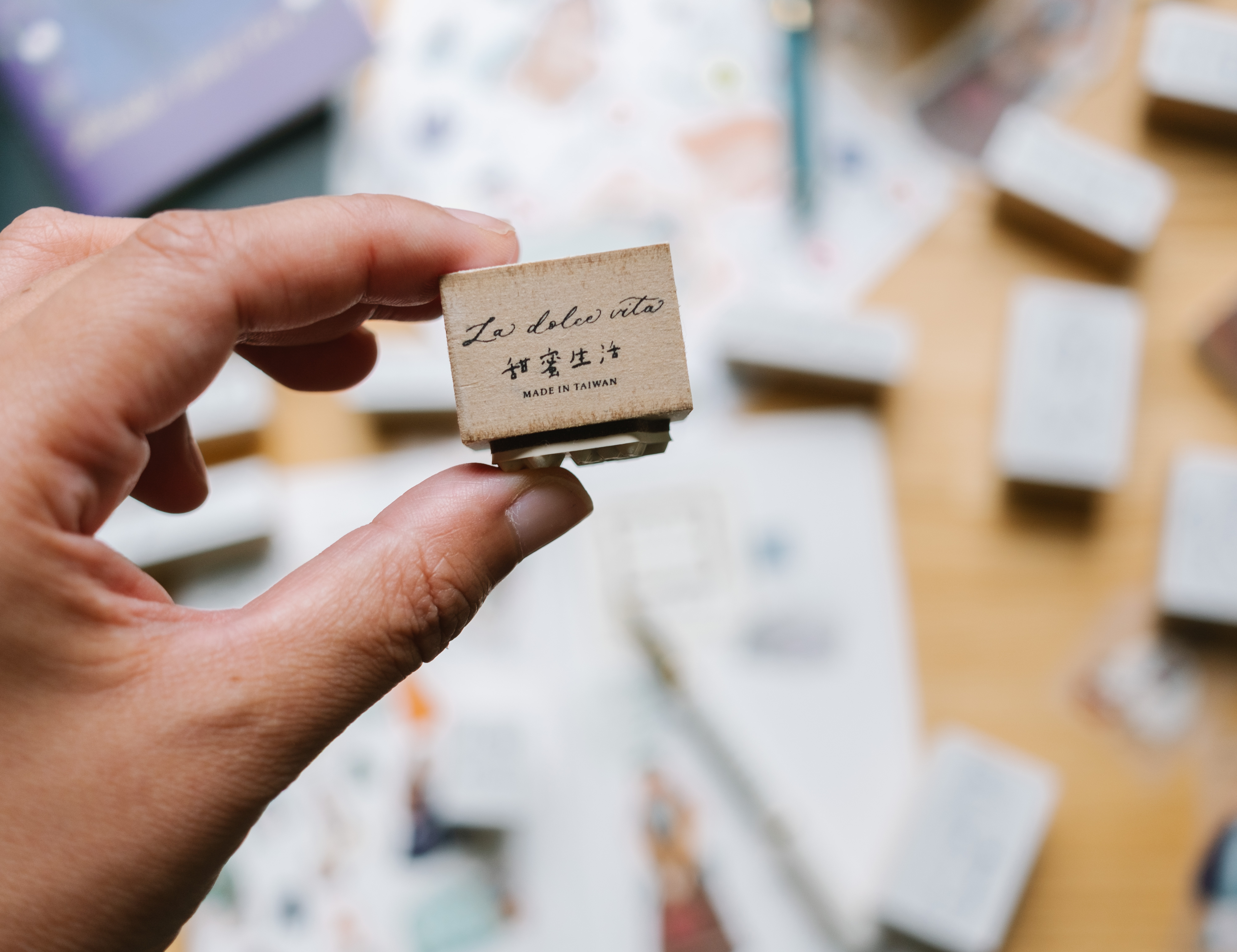 此時此刻 文字 木頭印章｜甜蜜生活