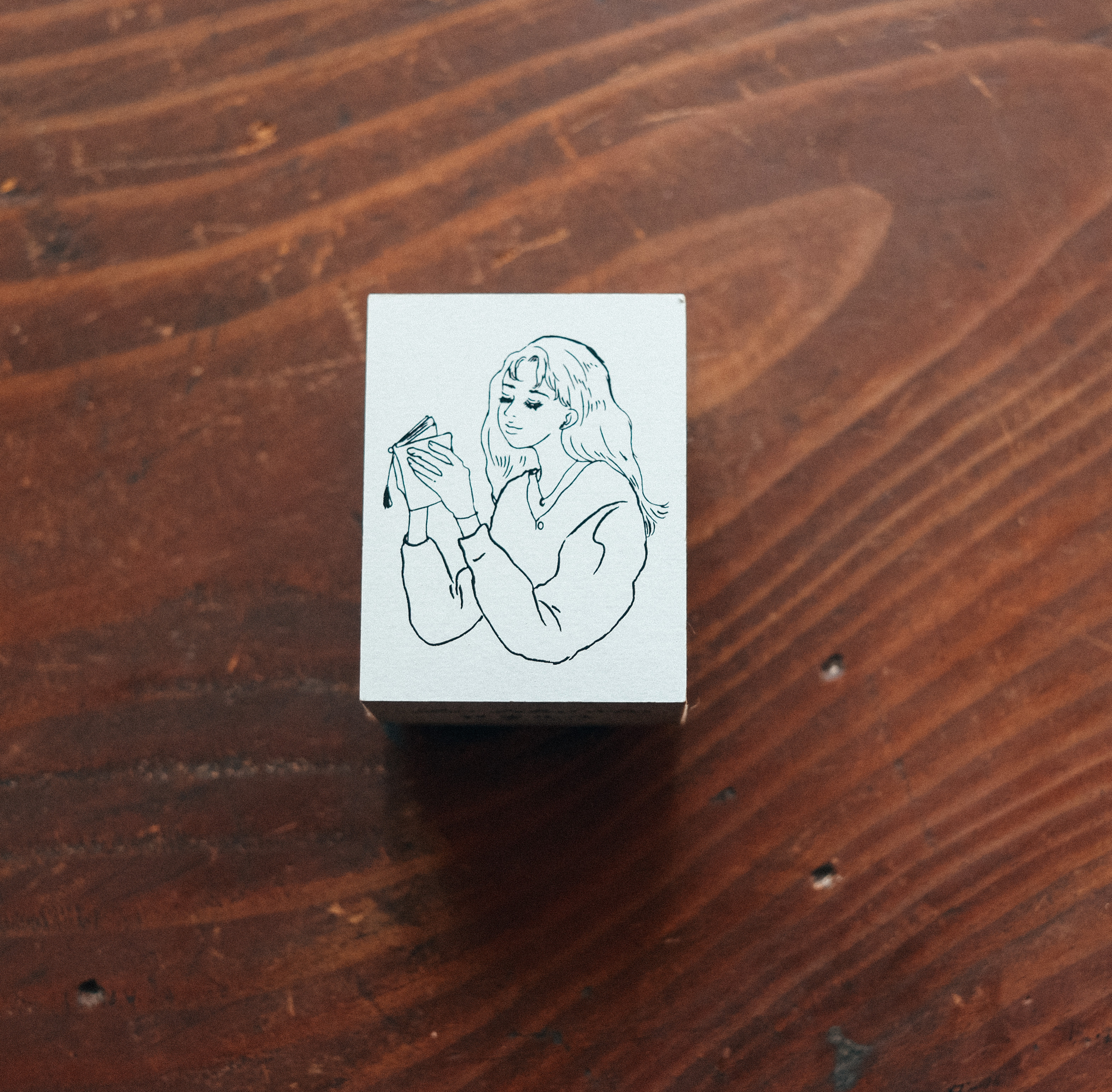 獨立書店女孩 木頭印章｜甜蜜生活