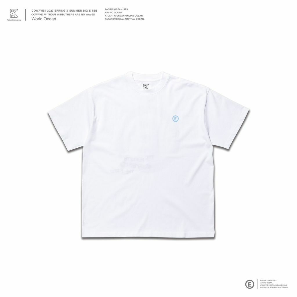Cowave 2023 Spring & Summer Big E Tee 白色