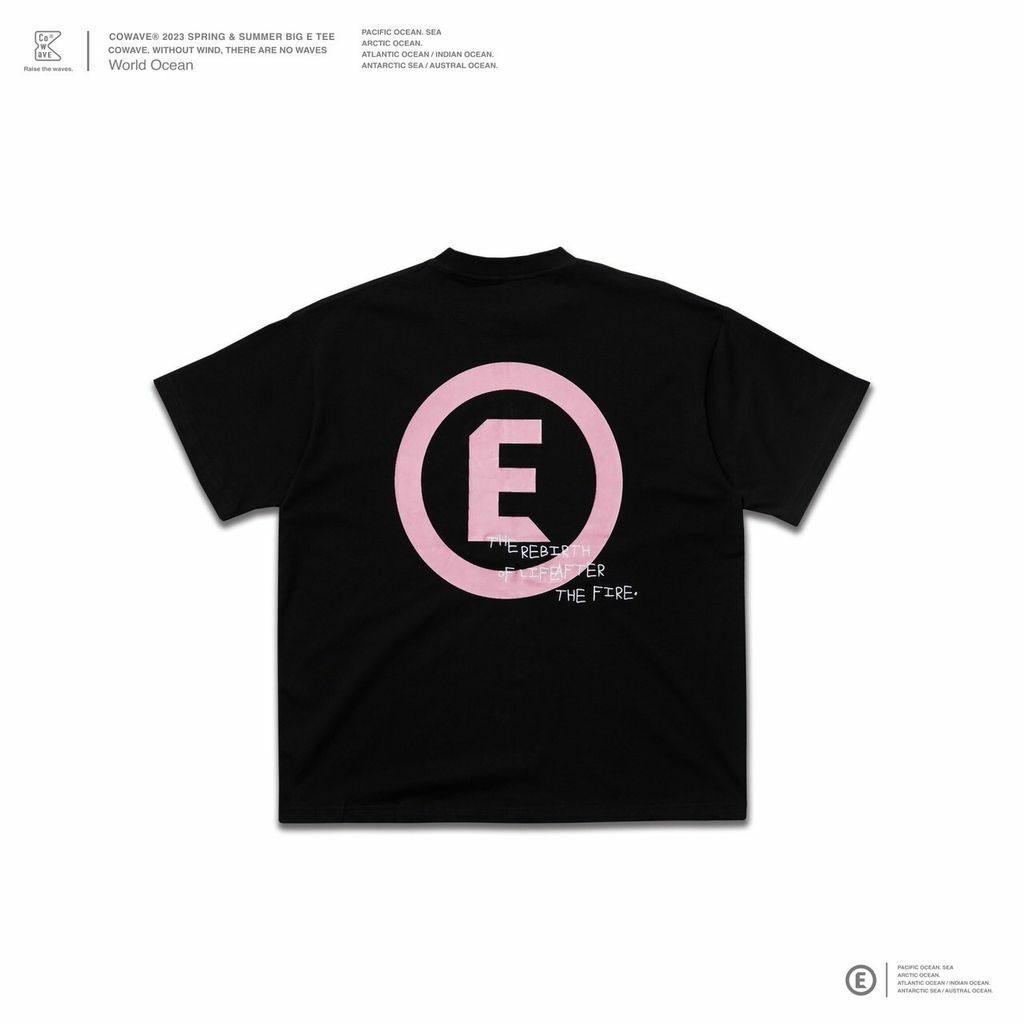 Cowave 2023 Spring & Summer Big E Tee 黑色
