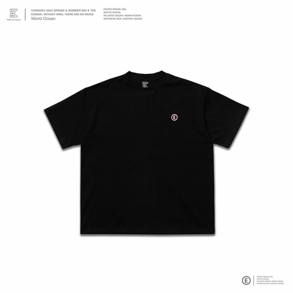 Cowave 2023 Spring & Summer Big E Tee 黑色