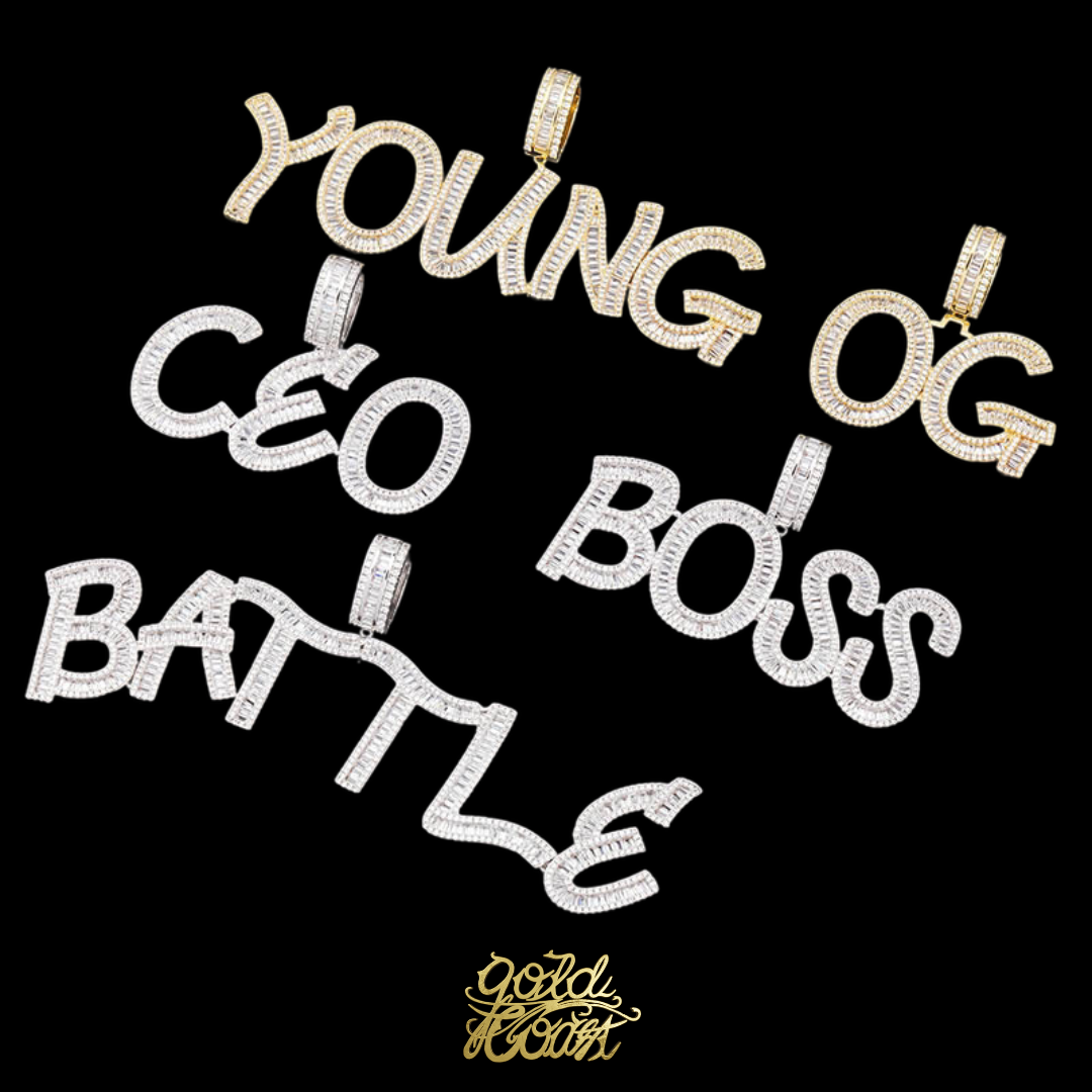 客製化T方混鑲 (A-Z) 字母墜飾