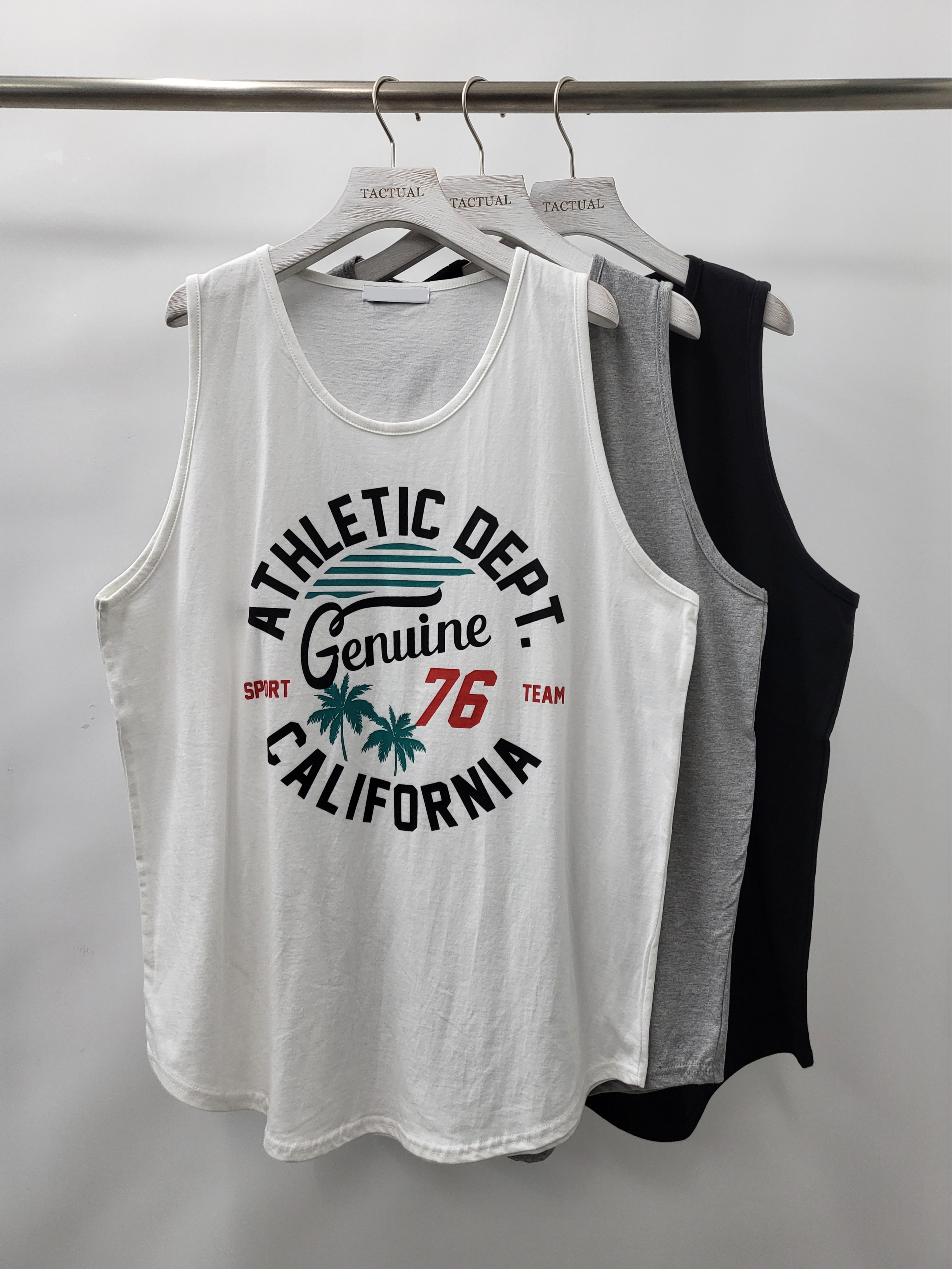 英文字圖案背心 V972