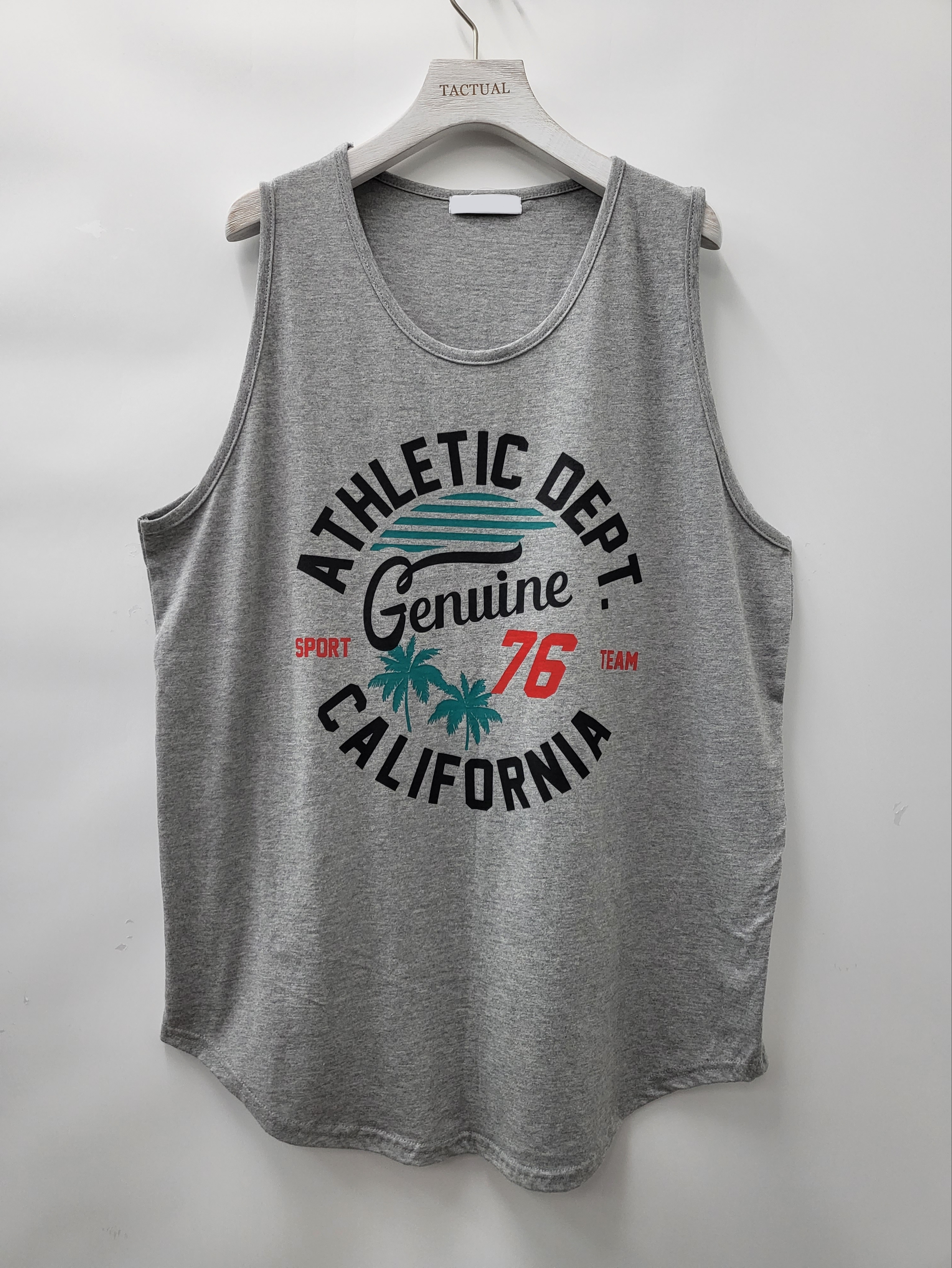 英文字圖案背心 V972