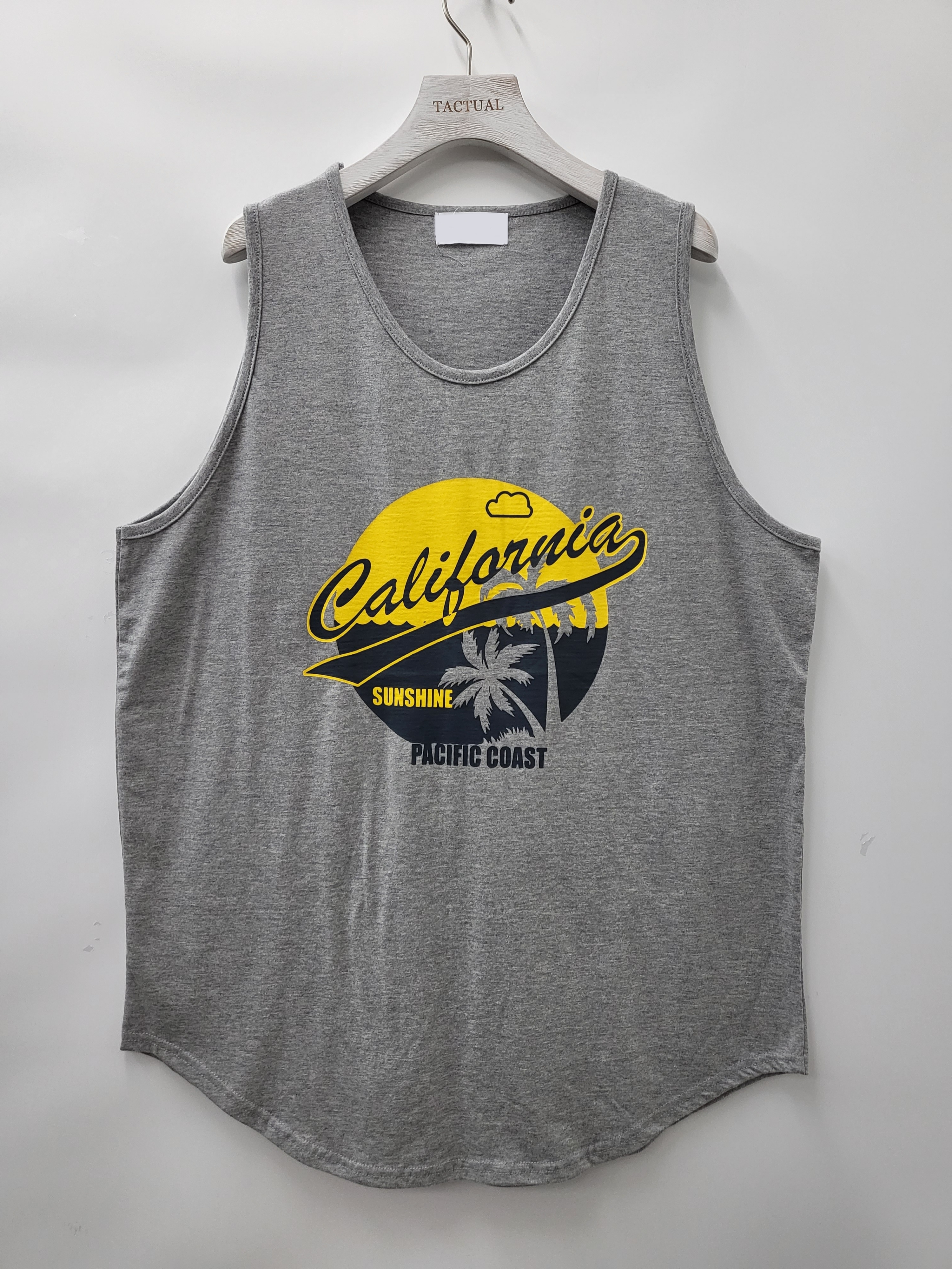 英文字圖案背心 V971