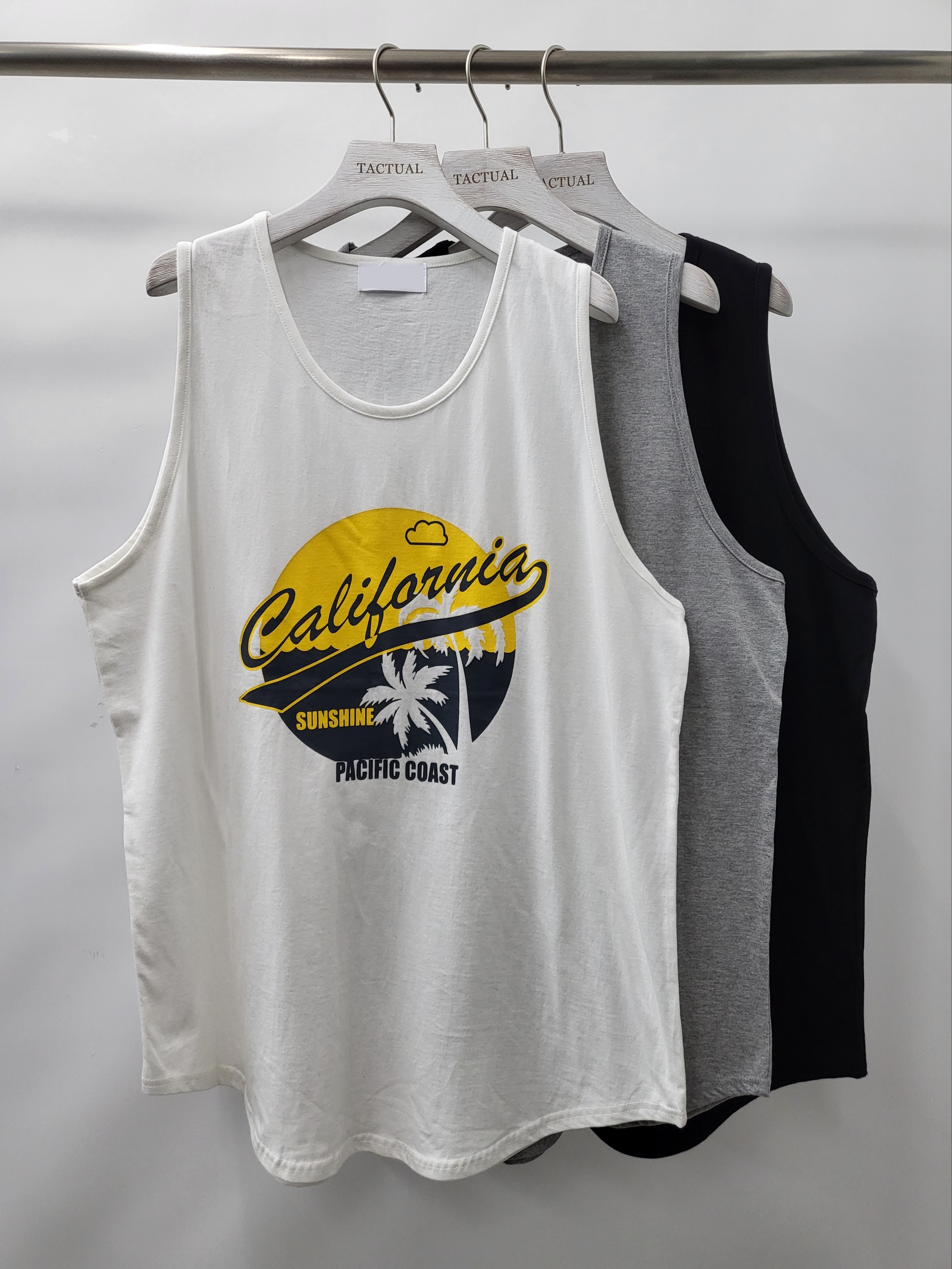 英文字圖案背心 V971