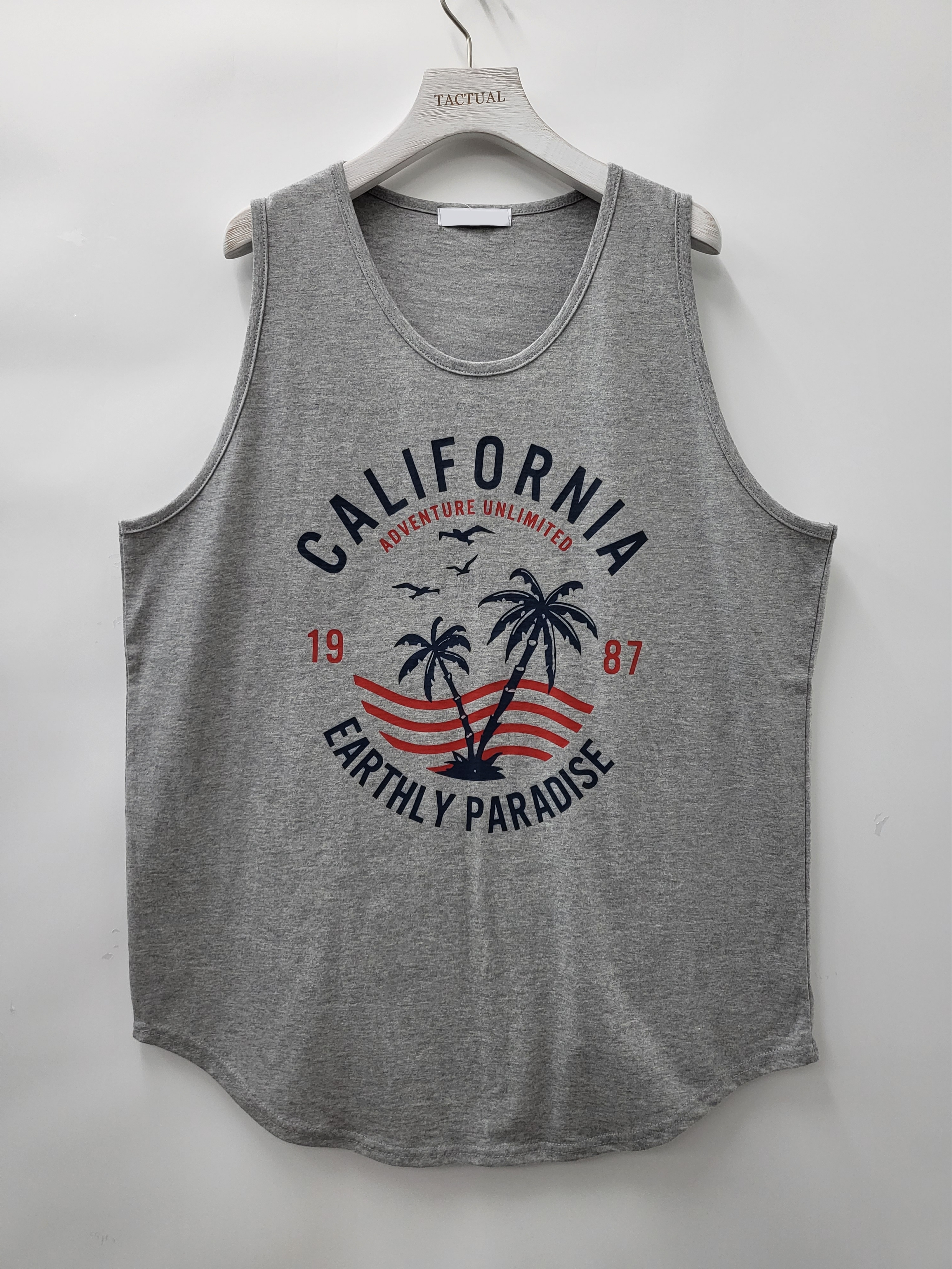 英文字圖案背心 V970