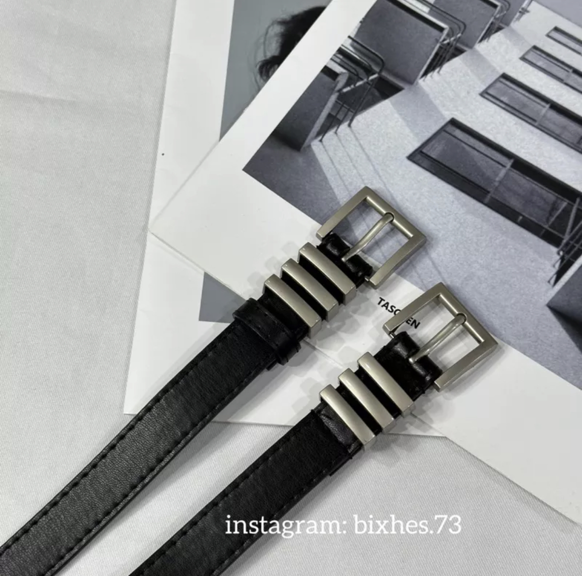 歐美三銀扣皮帶(P00003)