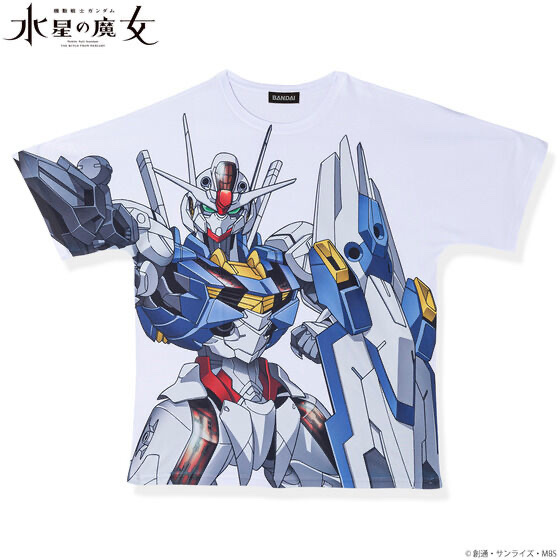 238628 Pbandai 預訂2025/11月 機動戦士ガンダム 水星の魔女 フルパネルTシャツ ガンダム・エアリアル Tee